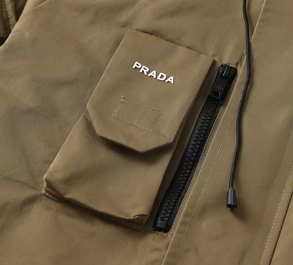 [TOP] PRADA Men's Jacket - Brown