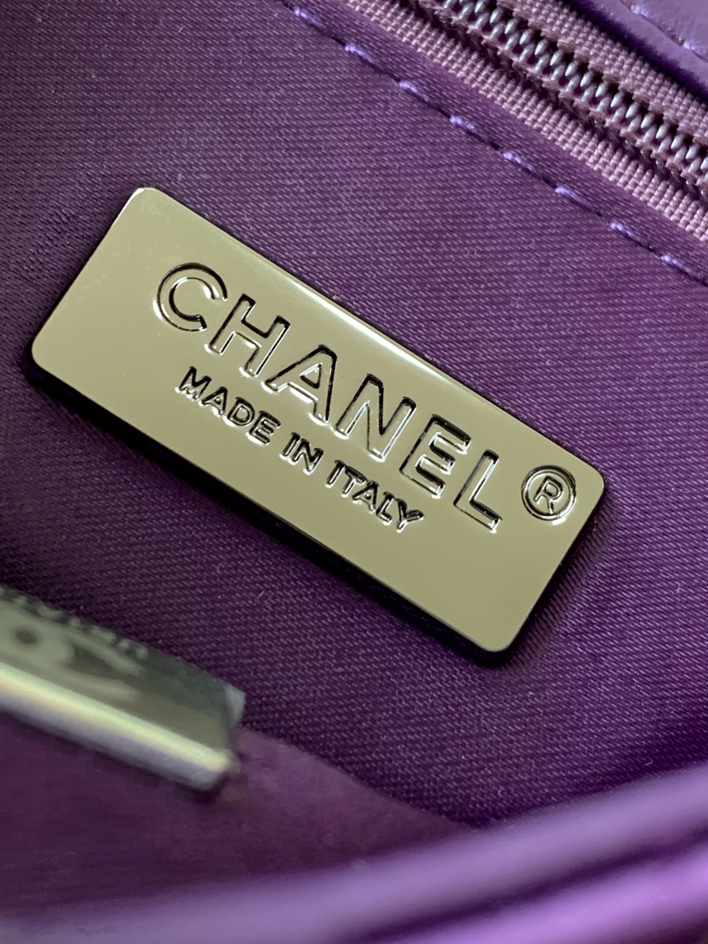 [TOP] CHANEL Classic Flap Bag CF Sequins 21*14*8cm - Purple