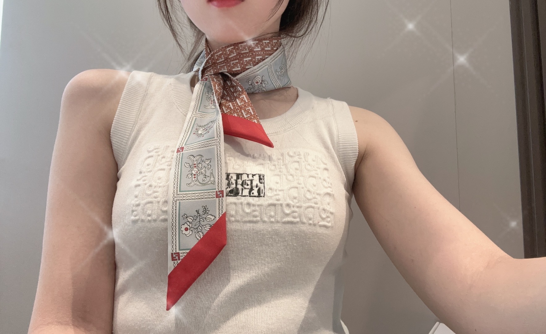 [TOP] FENDI FF Twilly Scarf 100 x 5 cm - Blue