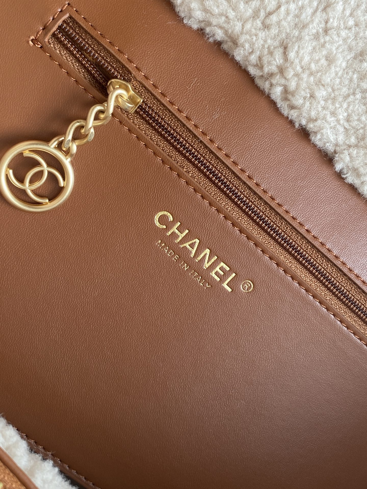 [TOP] CHANEL Beach Bag 33cm -  Brown