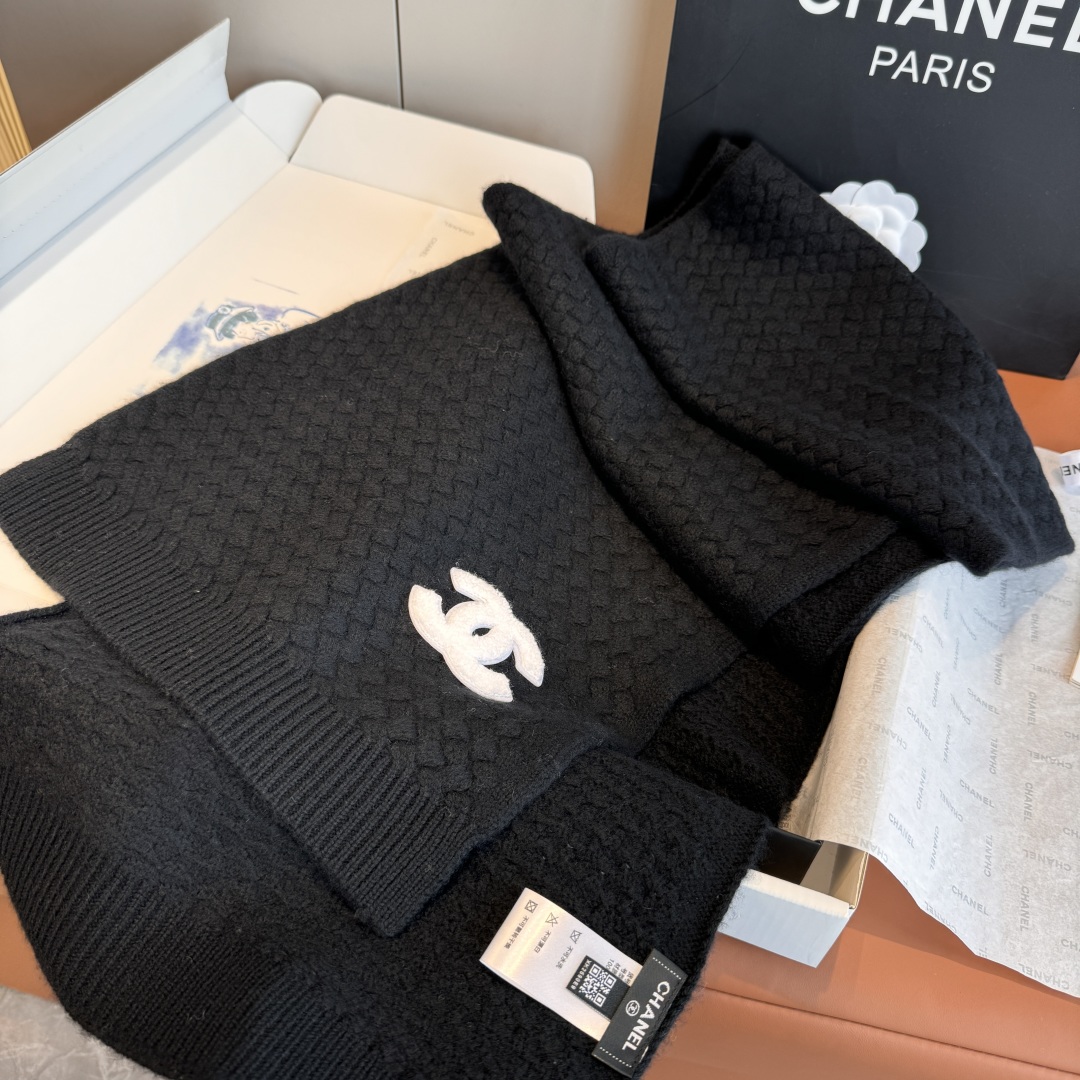 [TOP] Chanel Cashmere Scarf 30×180 cm - 2 Colors