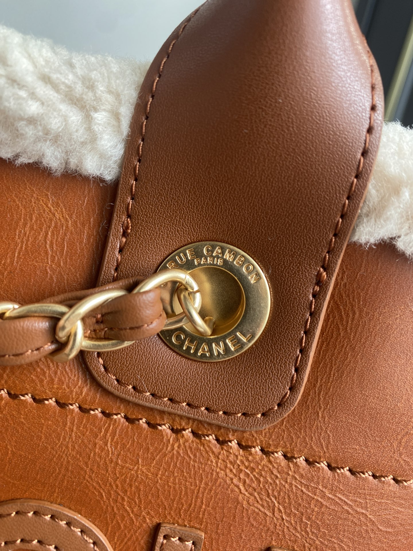 [TOP] CHANEL Beach Bag 33cm -  Brown