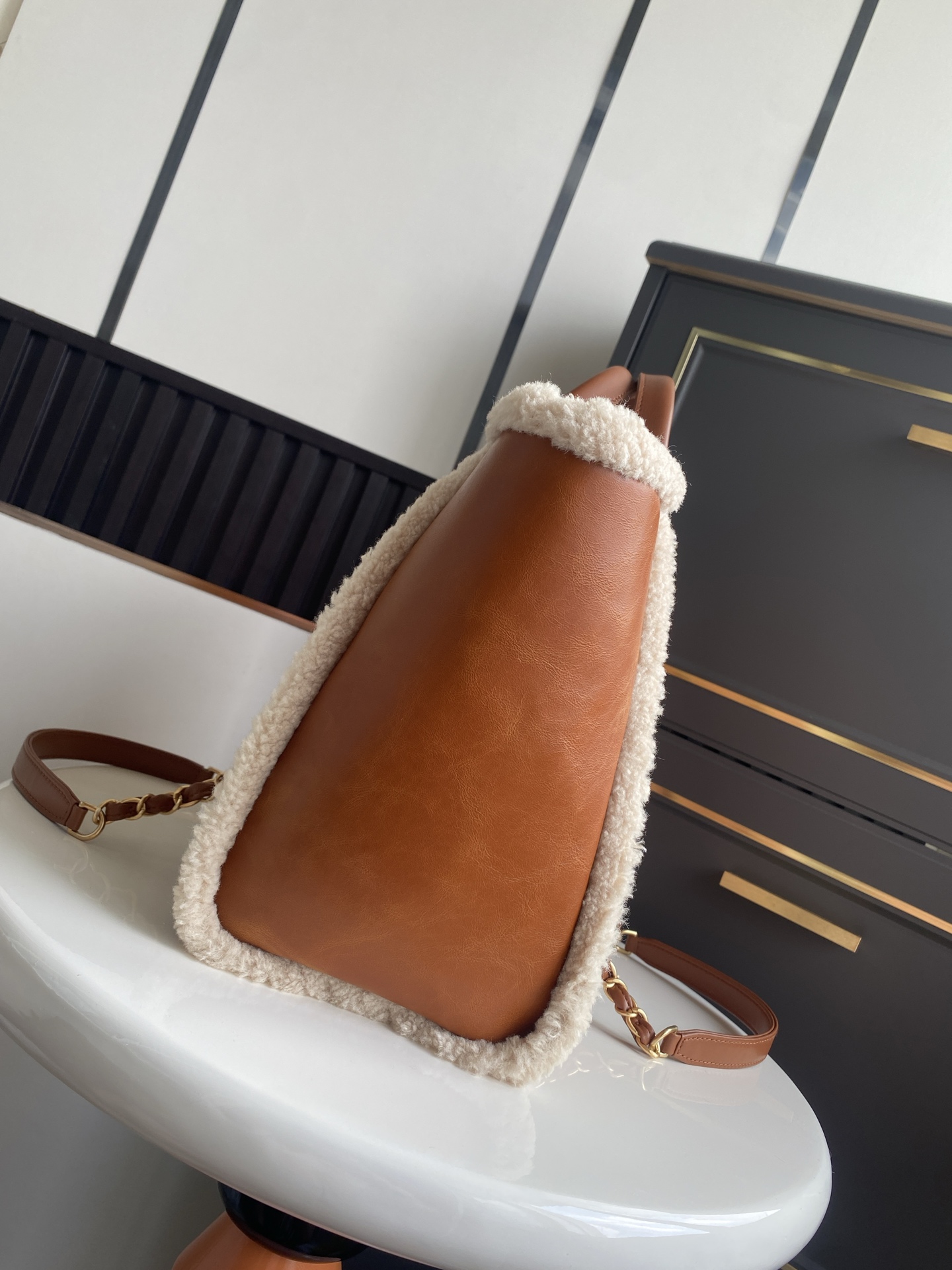 [TOP] CHANEL Beach Bag 33cm -  Brown