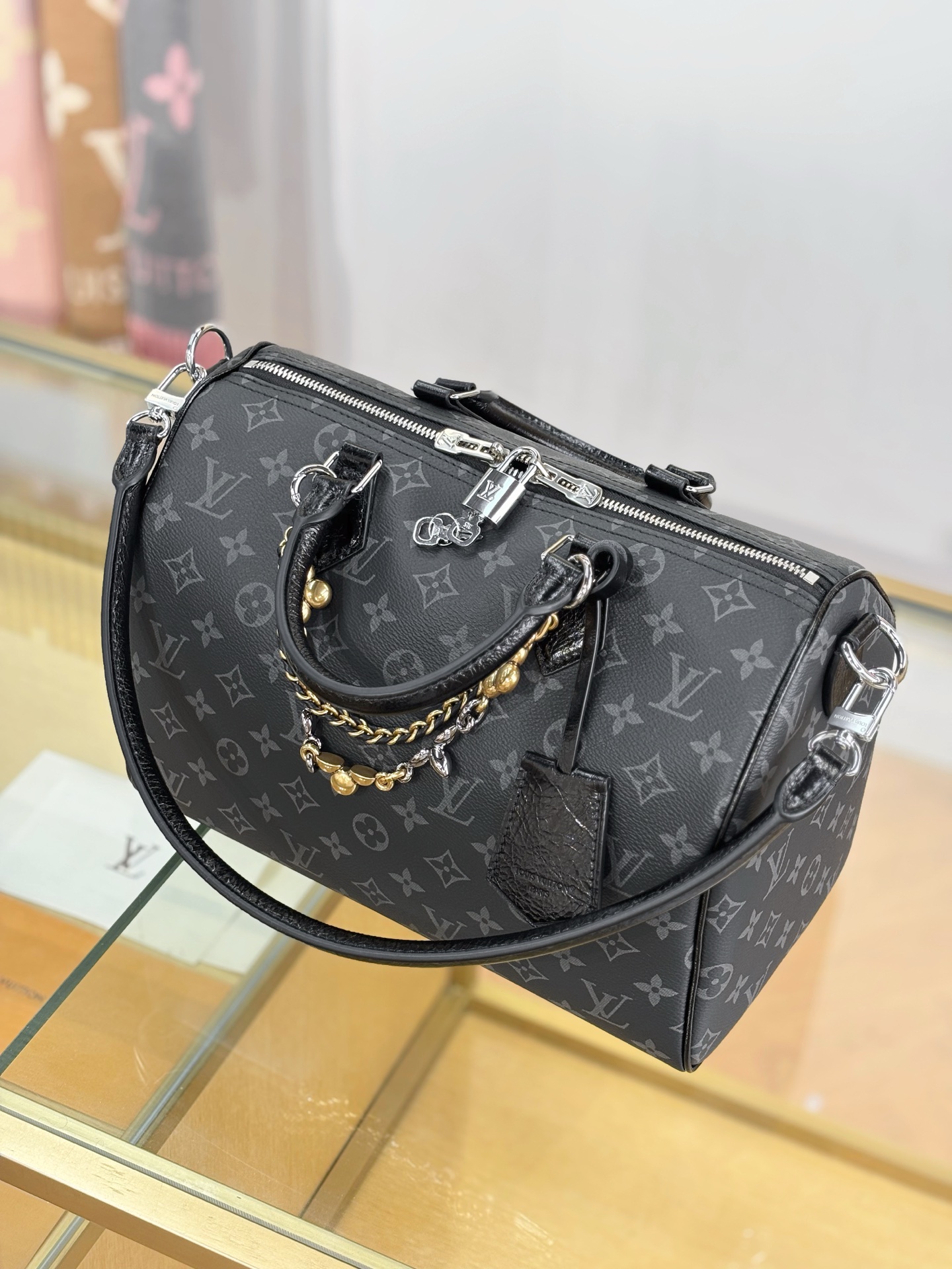 [TOP] Louis Vuitton LV Speedy Bandoulière 30 Monogram Bag 30x21x17 cm - Black