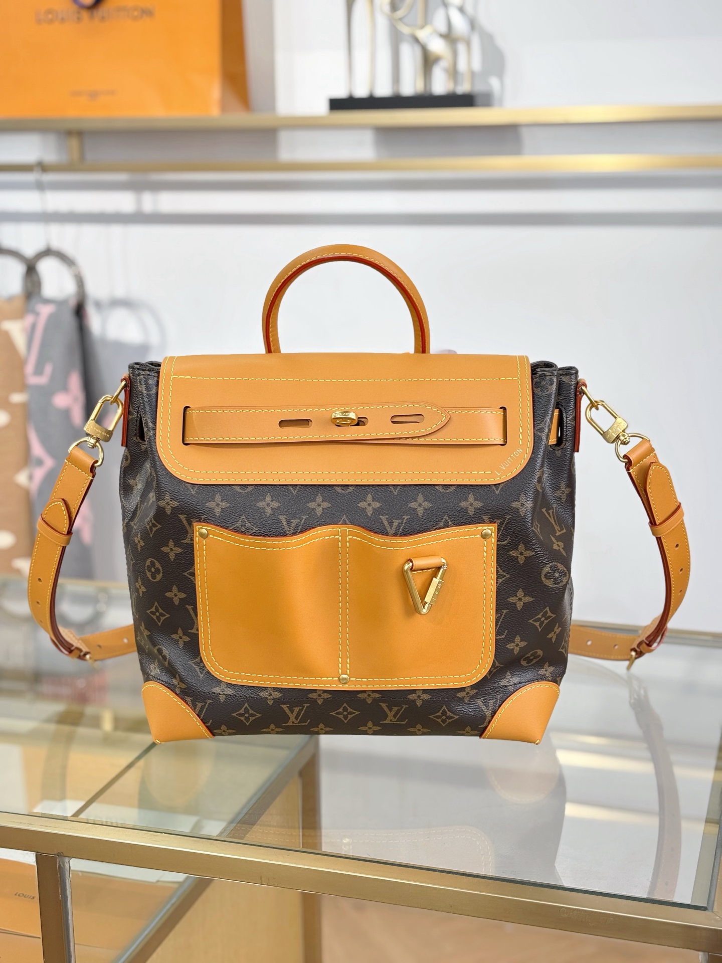 [TOP] Louis Vuitton LV Steamer 30 Monogram Bag 33x32x14 cm - Brown