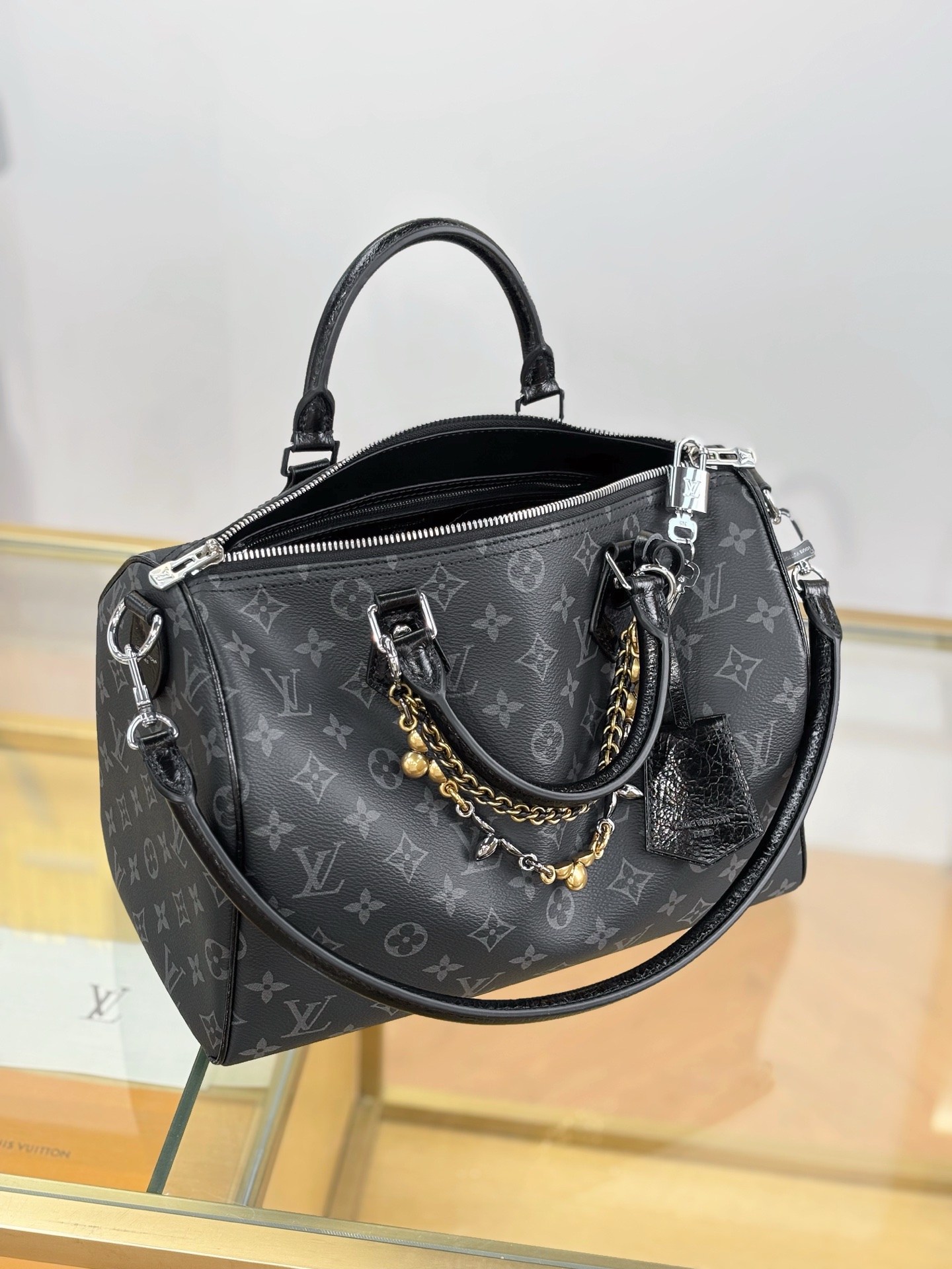 [TOP] Louis Vuitton LV Speedy Bandoulière 30 Monogram Bag 30x21x17 cm - Black