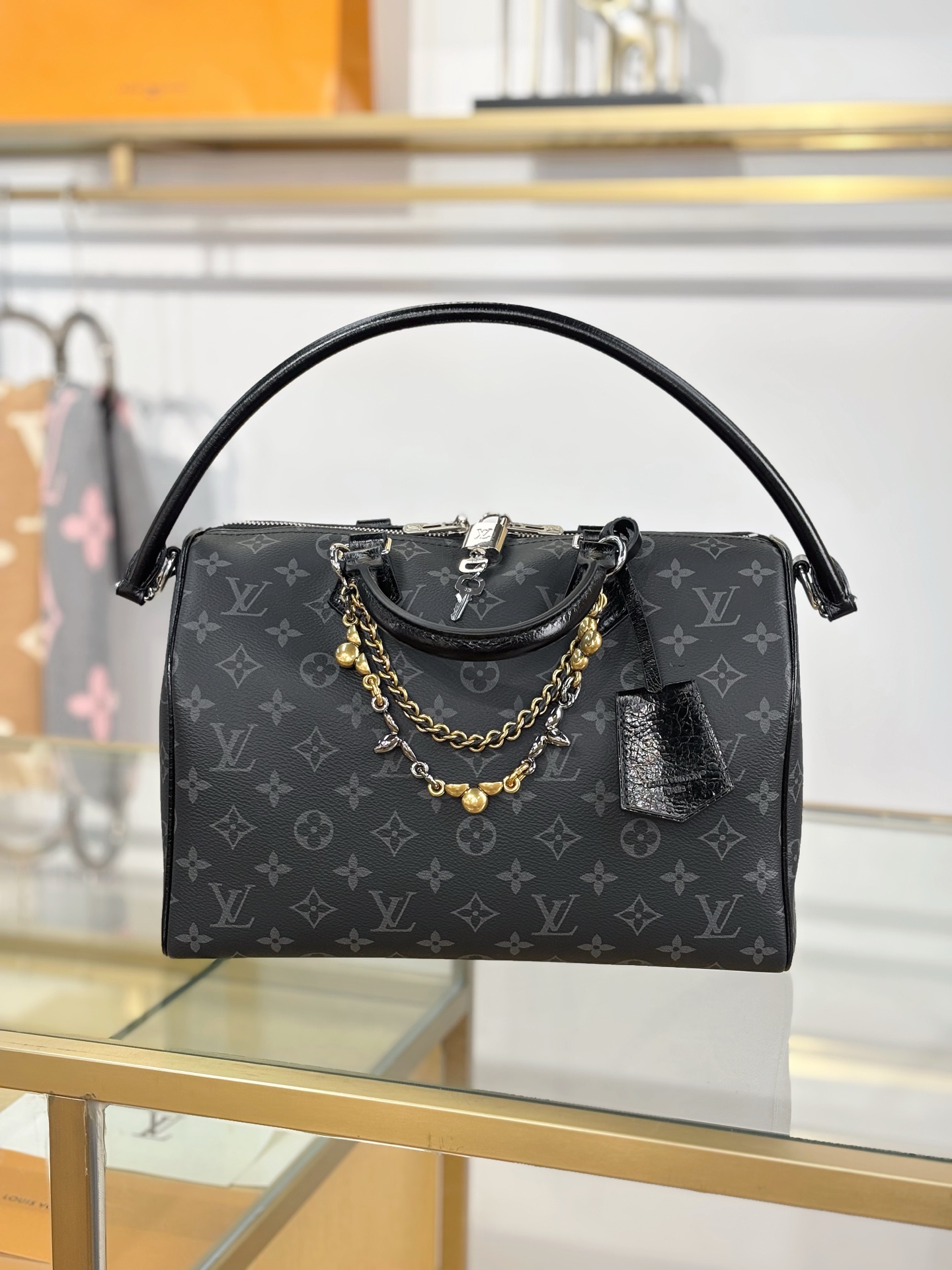 [TOP] Louis Vuitton LV Speedy Bandoulière 30 Monogram Bag 30x21x17 cm - Black