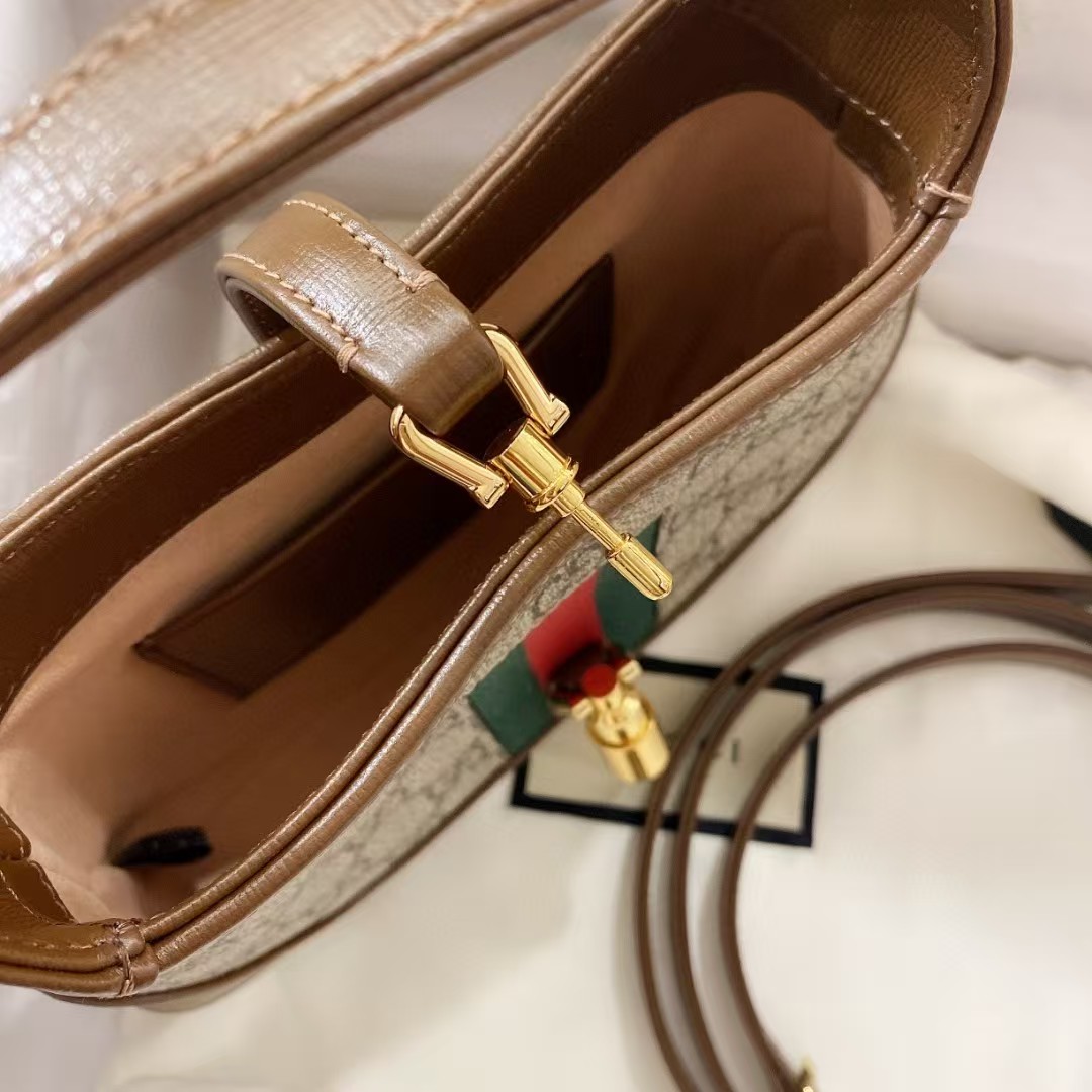 [TOP] GUCCI Jackie 1961 Tote Bag 19x13x3cm - Brown