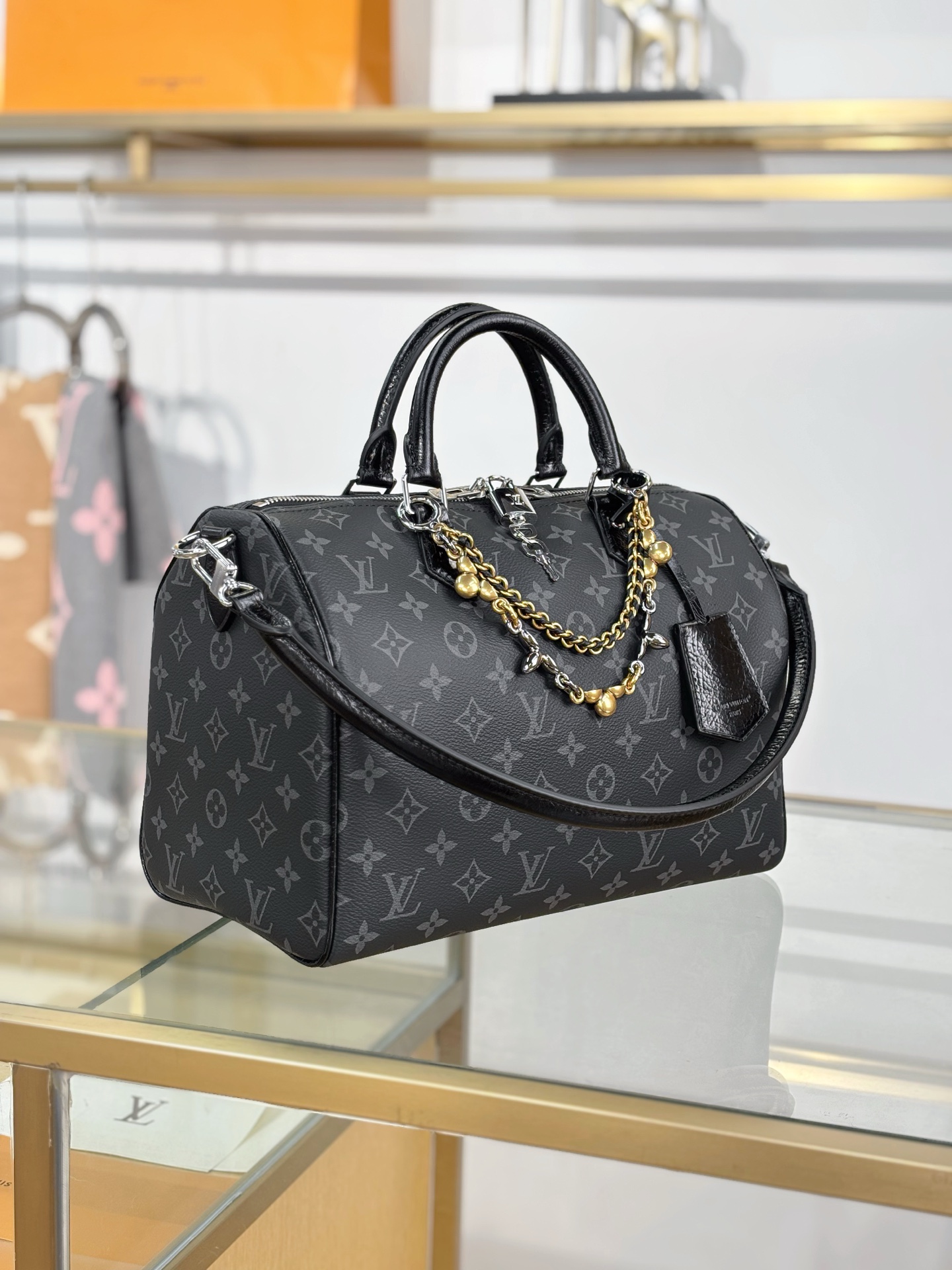 [TOP] Louis Vuitton LV Speedy Bandoulière 30 Monogram Bag 30x21x17 cm - Black