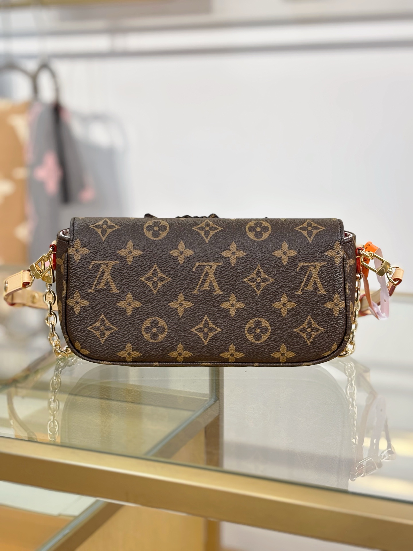 [TOP] Louis Vuitton LV & Grace Monogram Wallet On Chain Bag 23.5 x 12 x 4.3cm - Brown