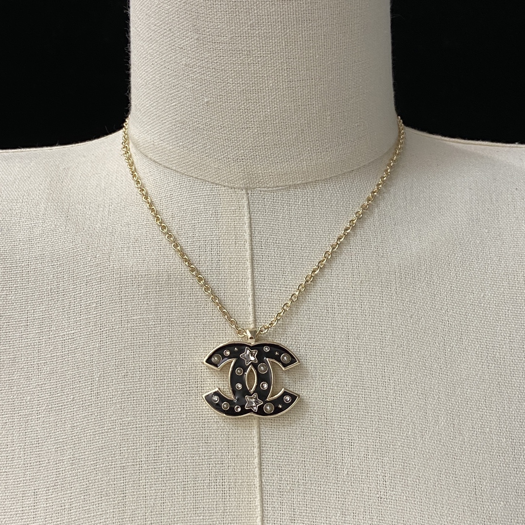 [TOP] CHANEL CC Necklace - Gold