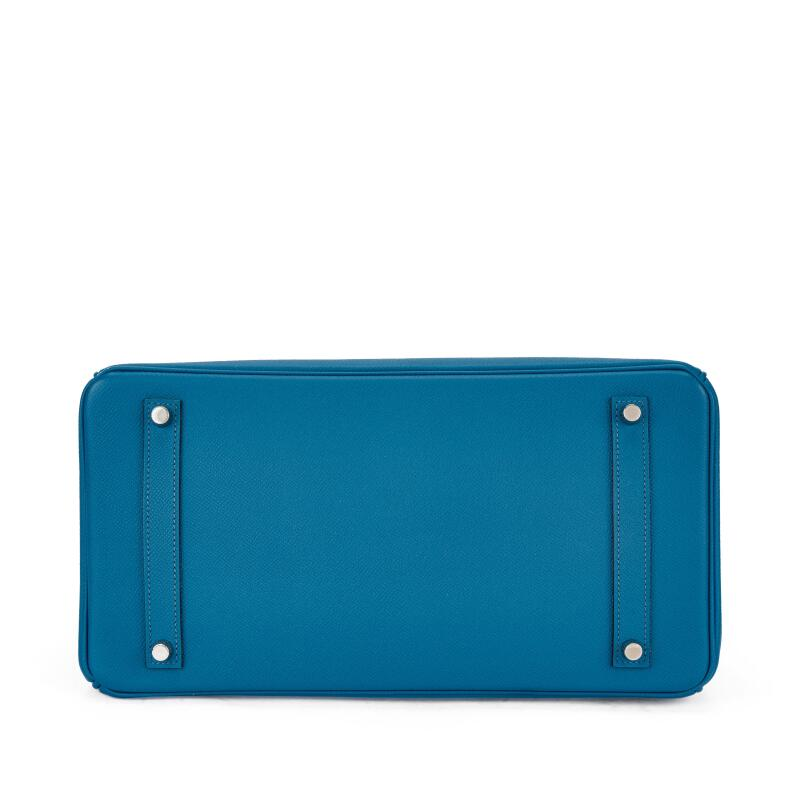 [TOP] HERMES Birkin Epsom Bag 25/30/35/40 cm-Bleu Izmir - SHW