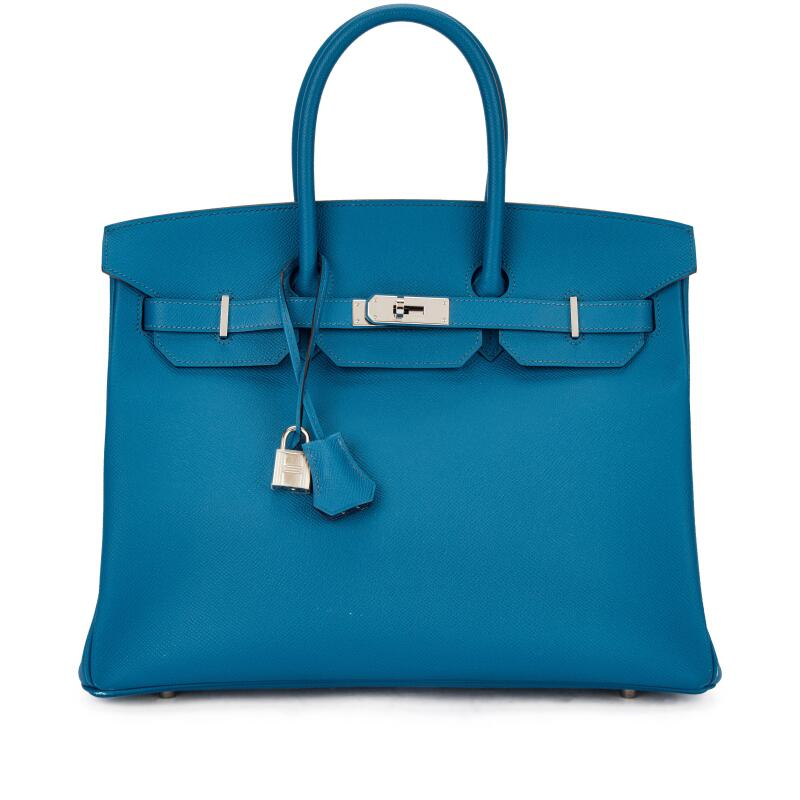 [TOP] HERMES Birkin Epsom Bag 25/30/35/40 cm-Bleu Izmir - SHW