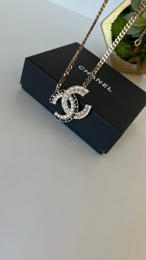 [TOP] CHANEL CC Necklace - Gold
