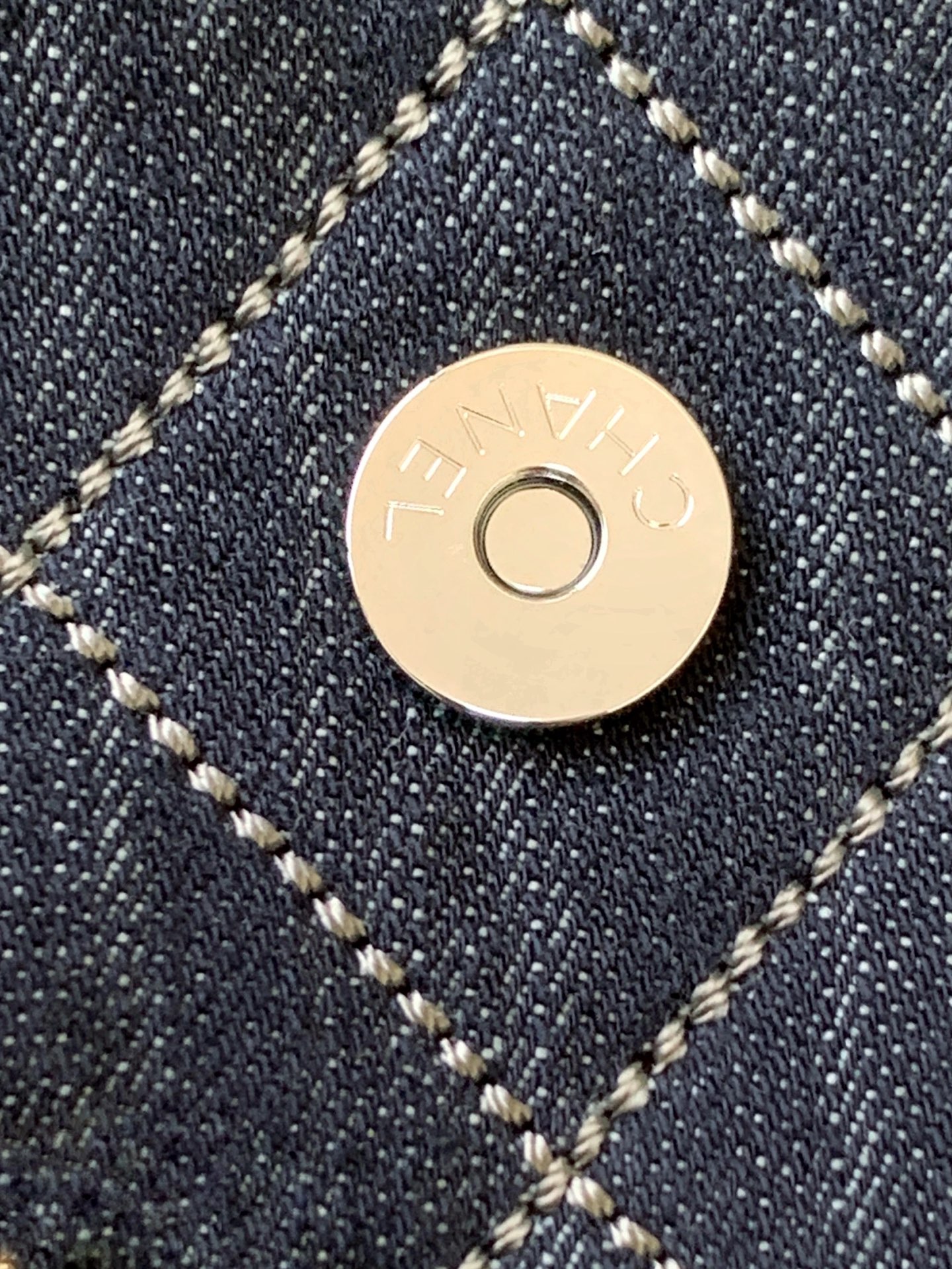 [TOP] CHANEL Classic Denim Flap Bag 30-40-11cm /22-34-10cm - Blue