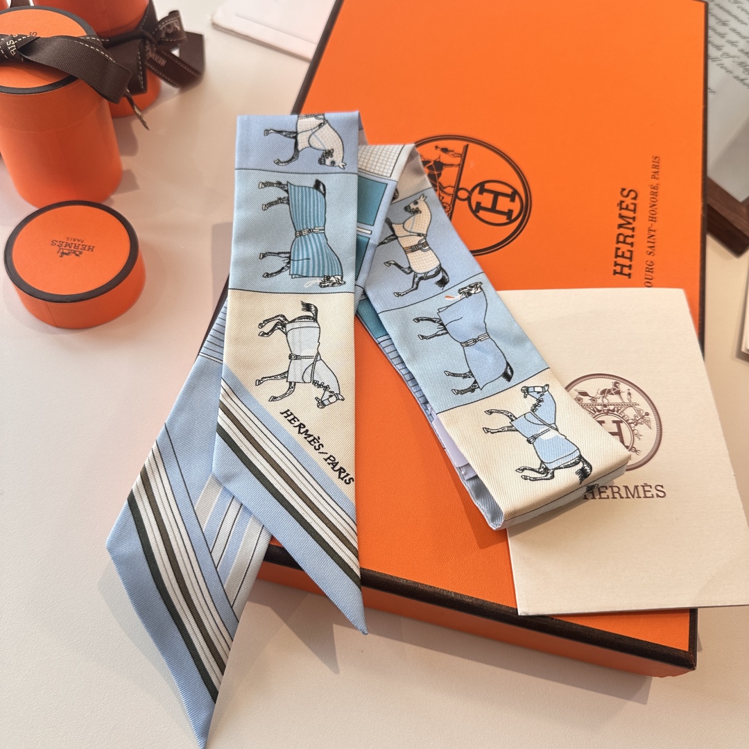 [TOP] HERMES Twilly Scarf 86 x 5 cm - 3 Colours