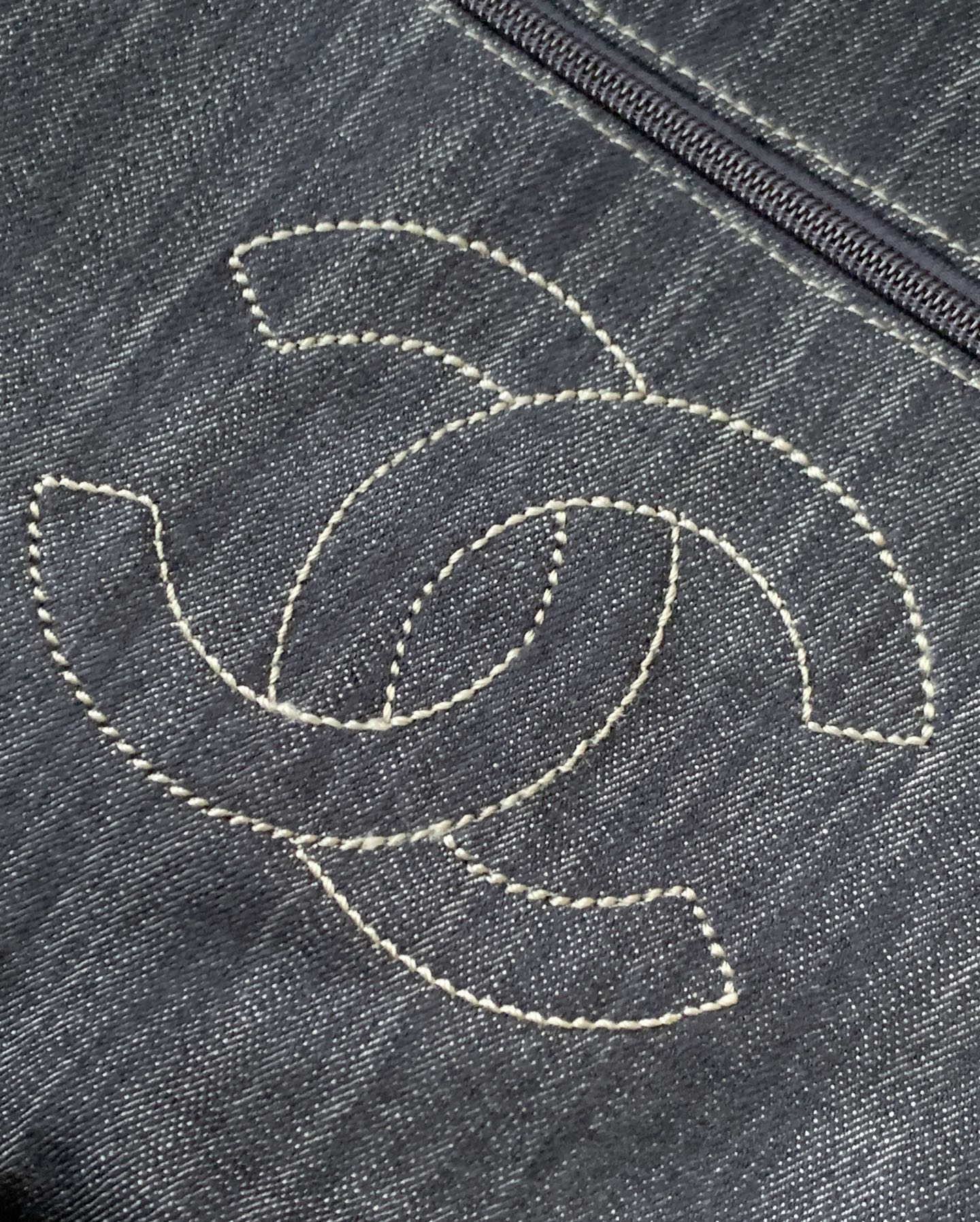 [TOP] CHANEL Classic Denim Flap Bag 30-40-11cm /22-34-10cm - Blue