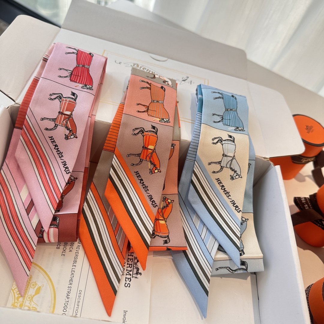 [TOP] HERMES Twilly Scarf 86 x 5 cm - 3 Colours