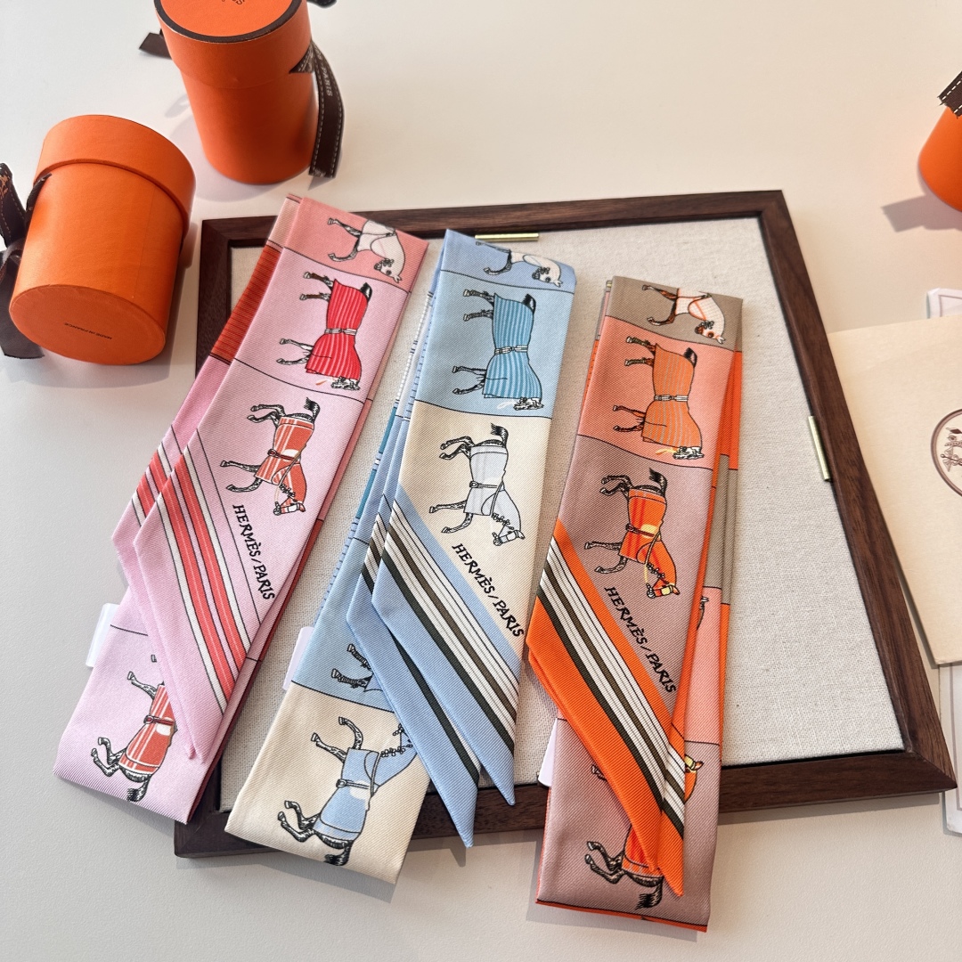 [TOP] HERMES Twilly Scarf 86 x 5 cm - 3 Colours