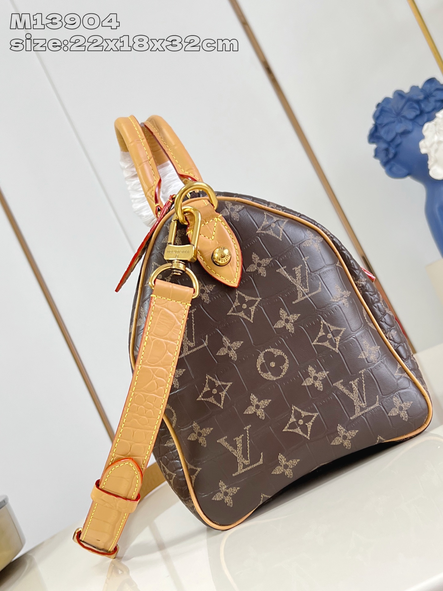 [TOP] Louis Vuitton LV Speedy 30 Bandoulière Bag Crocodile Pattern 22.5 x 18 x 32cm - Monogram