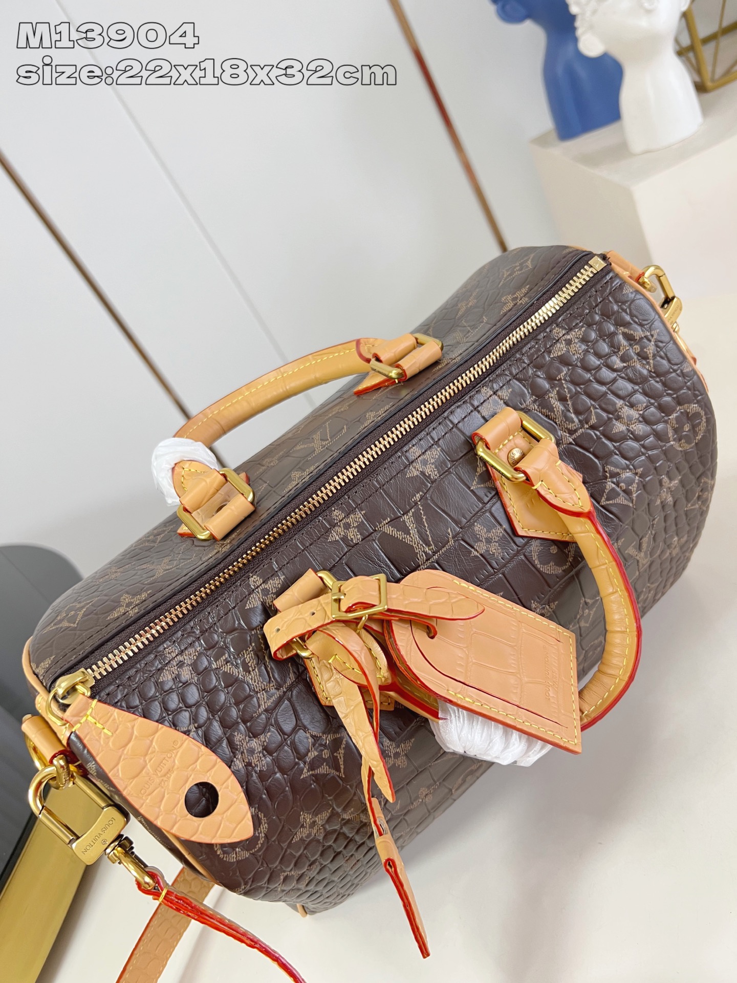 [TOP] Louis Vuitton LV Speedy 30 Bandoulière Bag Crocodile Pattern 22.5 x 18 x 32cm - Monogram