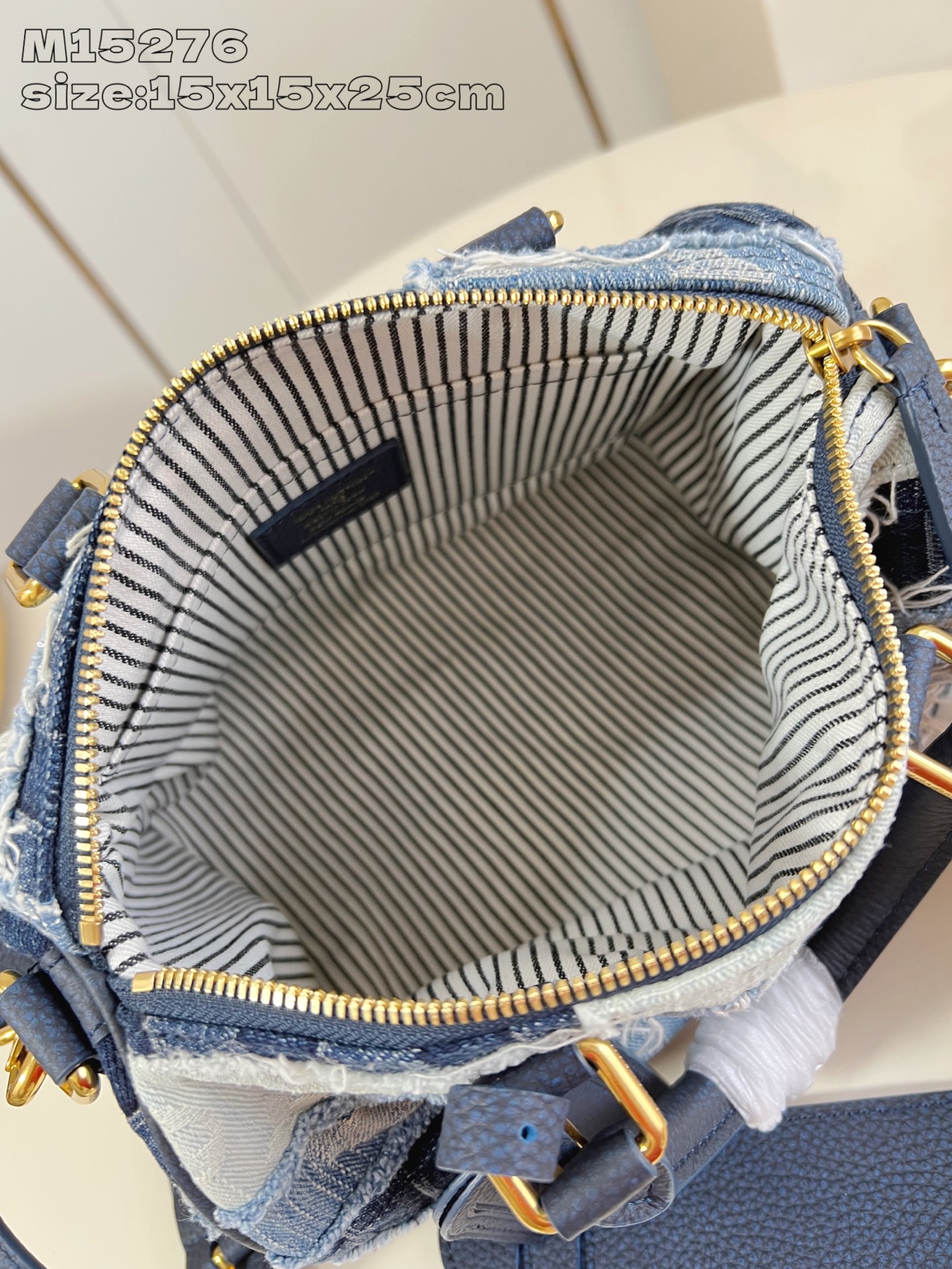 [TOP] Louis Vuitton LV Damier Speedy 25 Bandoulière Bag 25x15x15cm - Blue