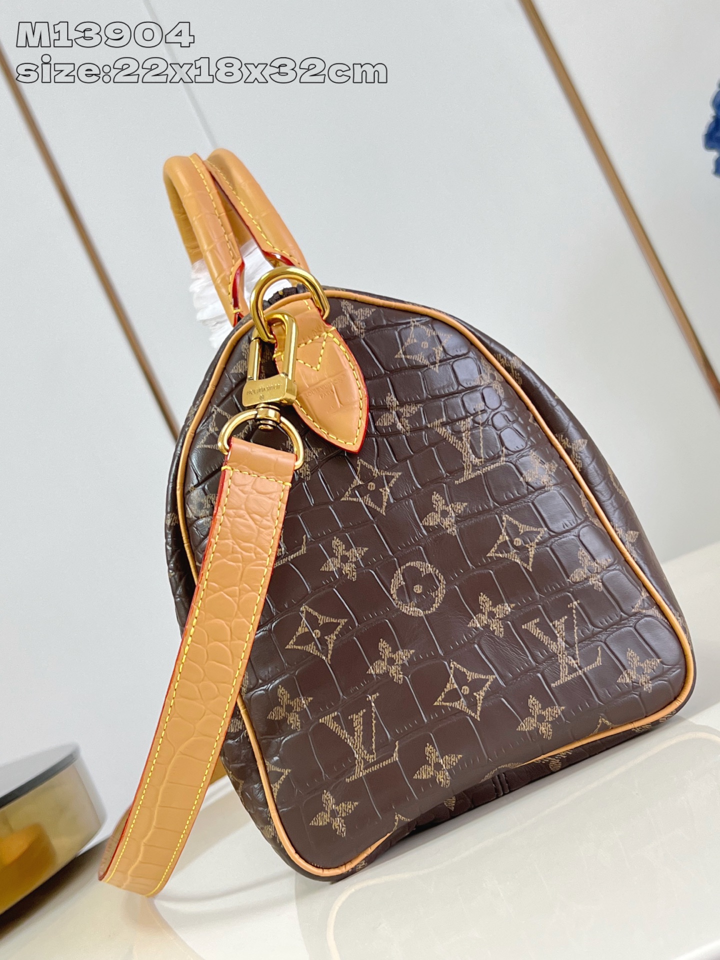 [TOP] Louis Vuitton LV Speedy 30 Bandoulière Bag Crocodile Pattern 22.5 x 18 x 32cm - Monogram