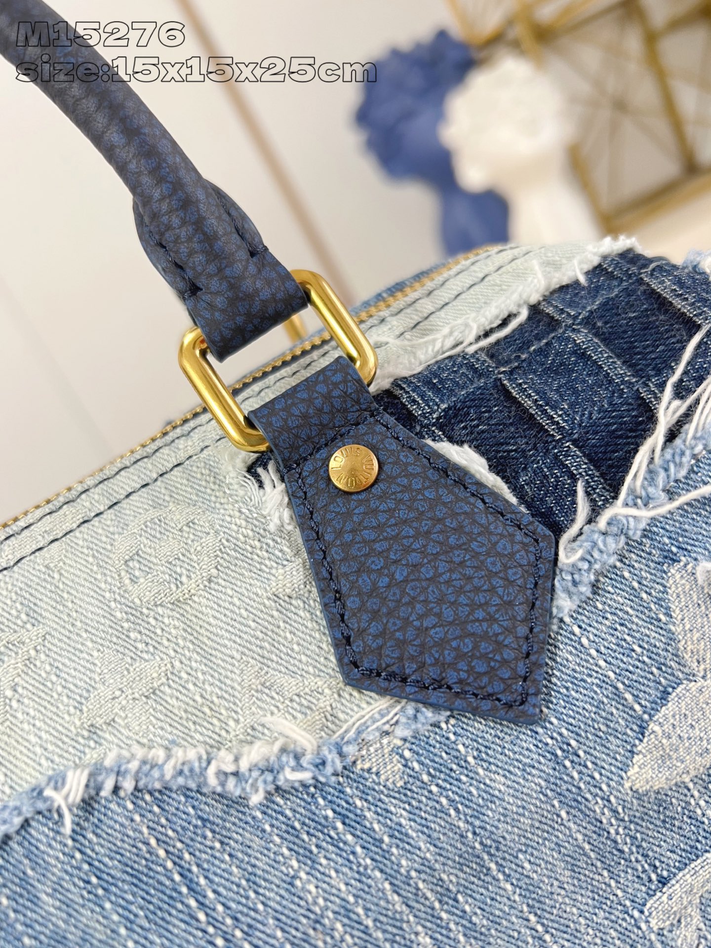 [TOP] Louis Vuitton LV Damier Speedy 25 Bandoulière Bag 25x15x15cm - Blue