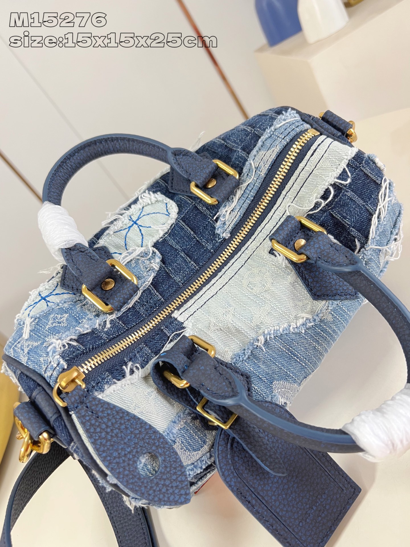 [TOP] Louis Vuitton LV Damier Speedy 25 Bandoulière Bag 25x15x15cm - Blue