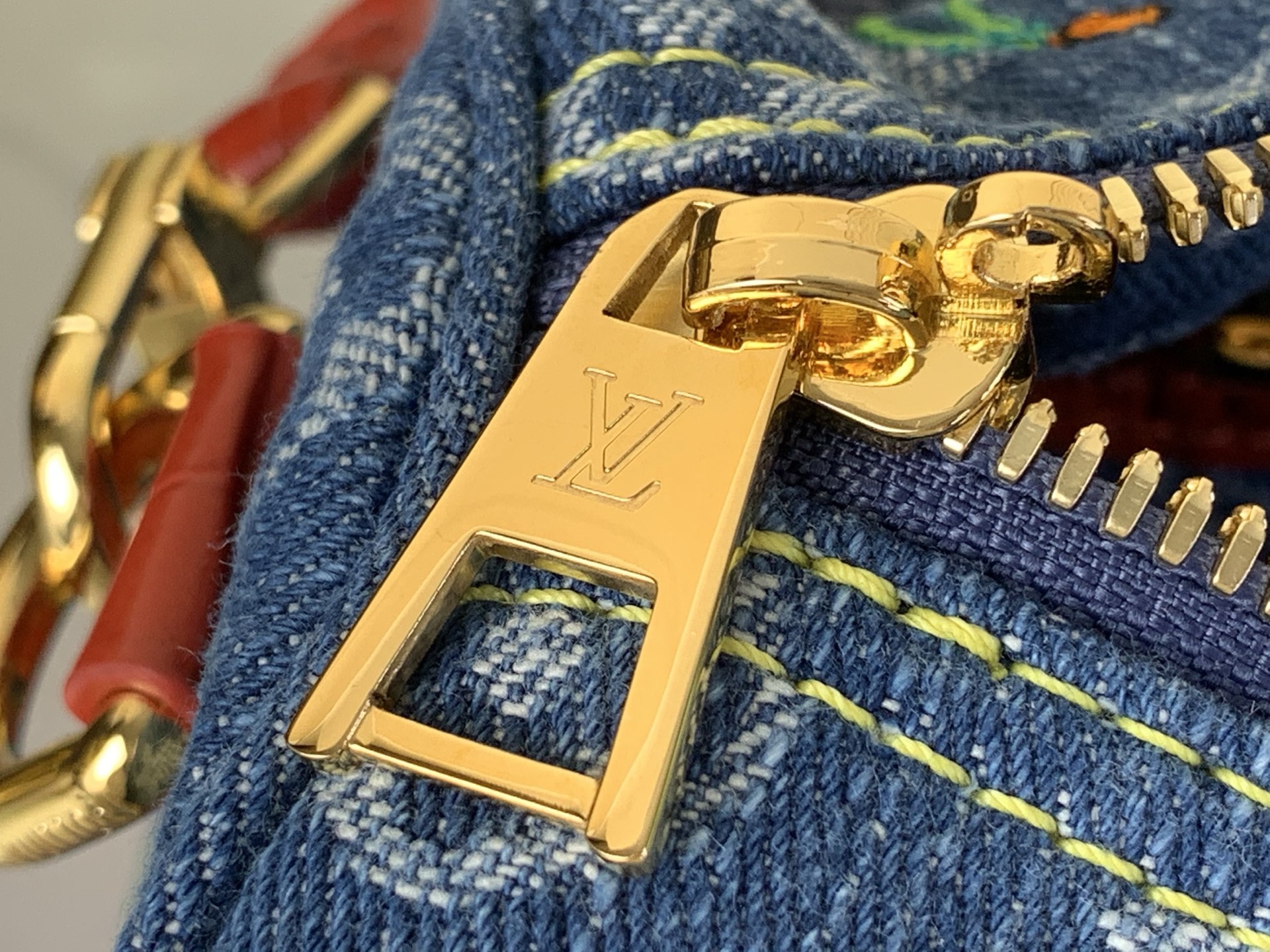 [TOP] Louis Vuitton LV Speedy Soft 30 Bag Cowboy/Cherry 30x21x17cm - Blue