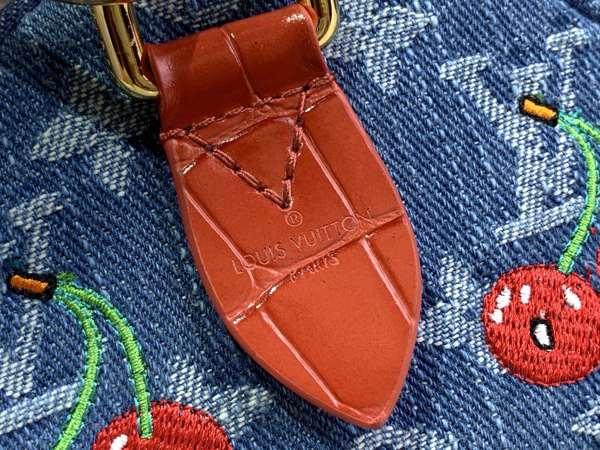 [TOP] Louis Vuitton LV Speedy Soft 30 Bag Cowboy/Cherry 30x21x17cm - Blue