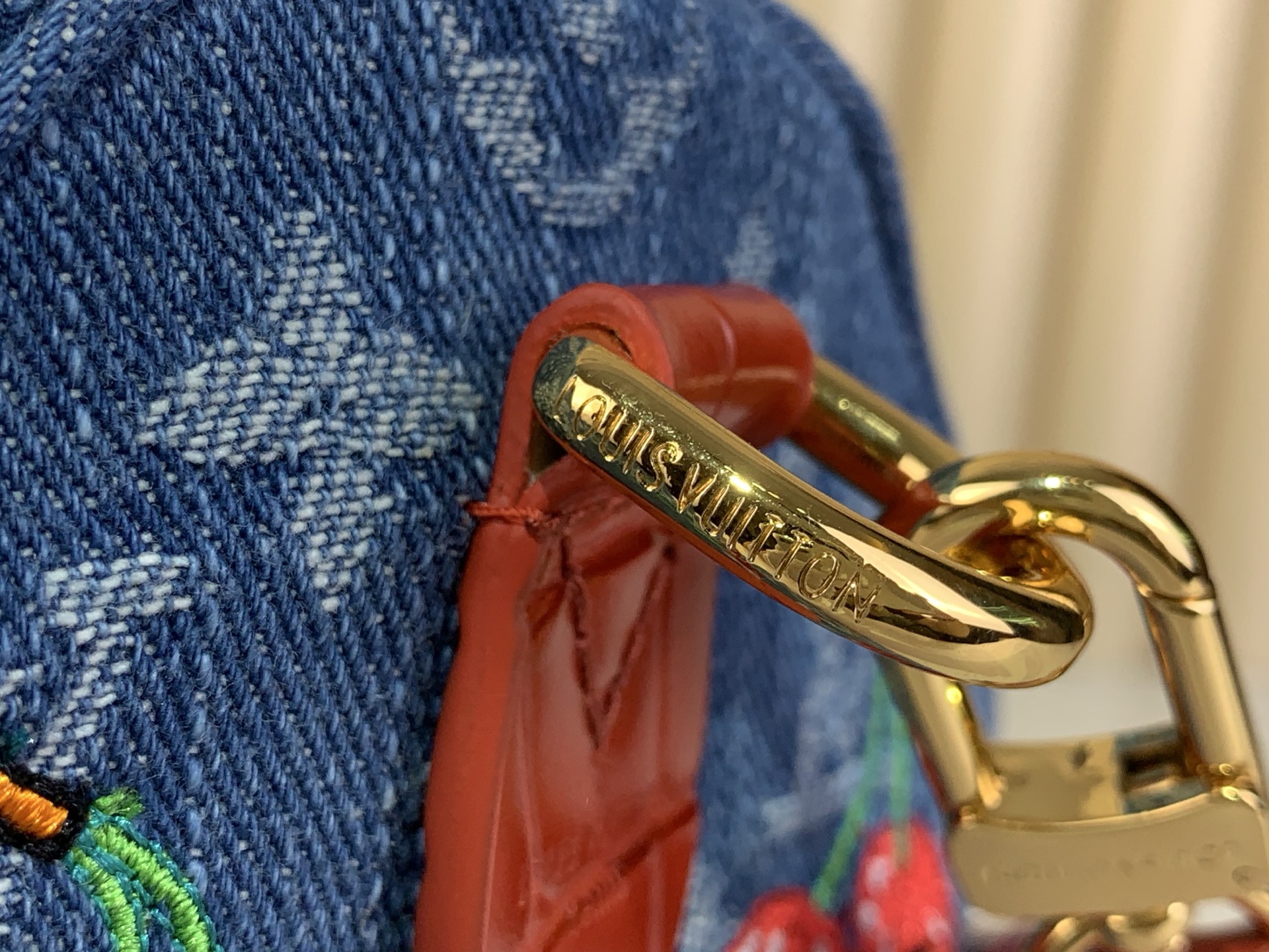 [TOP] Louis Vuitton LV Speedy Soft 30 Bag Cowboy/Cherry 30x21x17cm - Blue