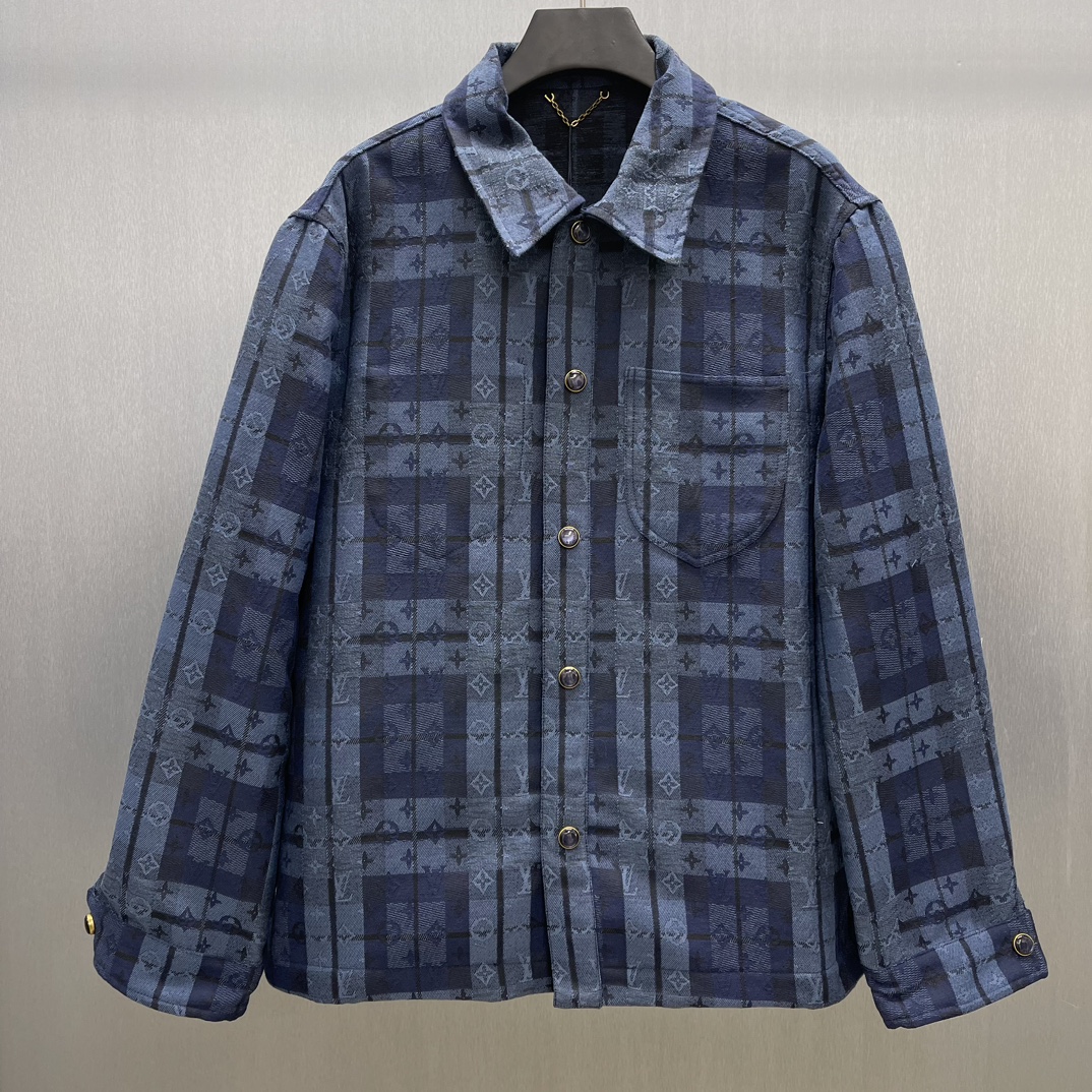 [TOP] Louis Vuitton LV Men's Denim Jacket - Blue