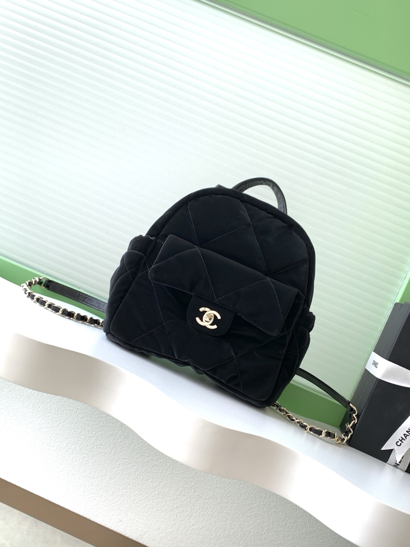[TOP] CHANEL Backpack  25-10-25cm - Black&GHW