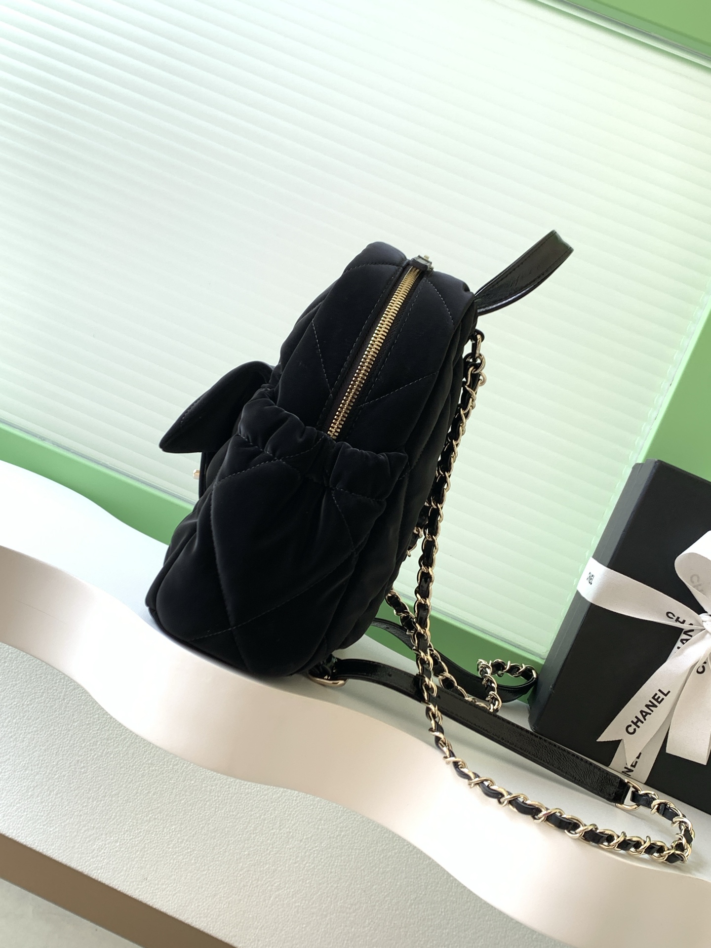 [TOP] CHANEL Backpack  25-10-25cm - Black&GHW