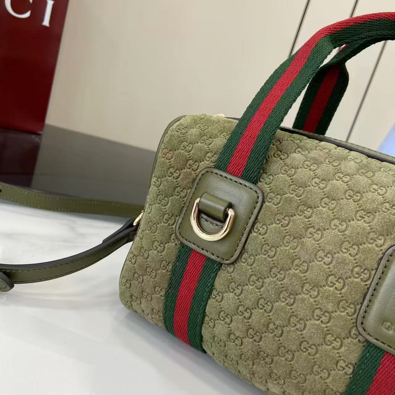 [TOP] GUCCI Mini GG  Bag 20 x 13 x 13 cm - Green