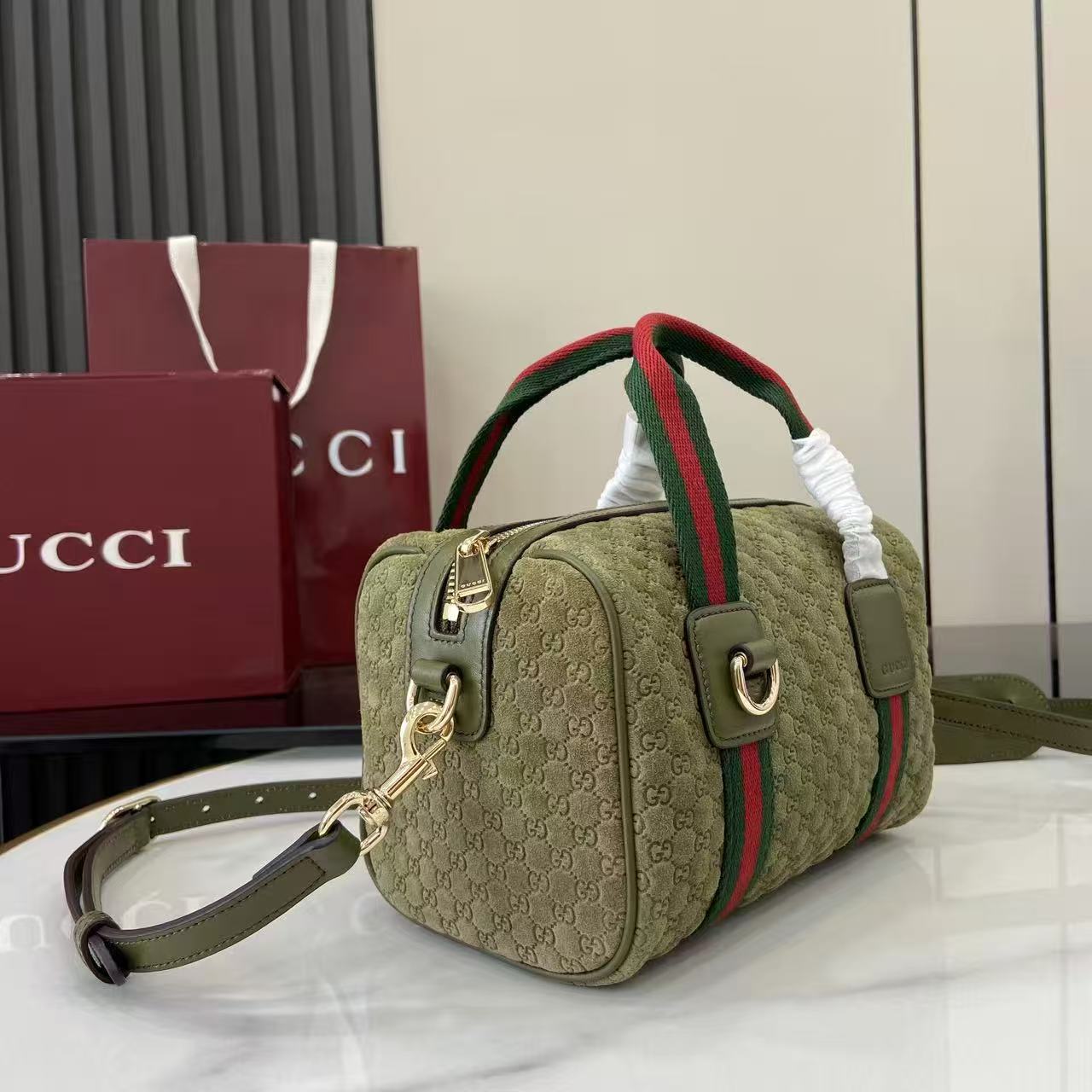 [TOP] GUCCI Mini GG  Bag 20 x 13 x 13 cm - Green