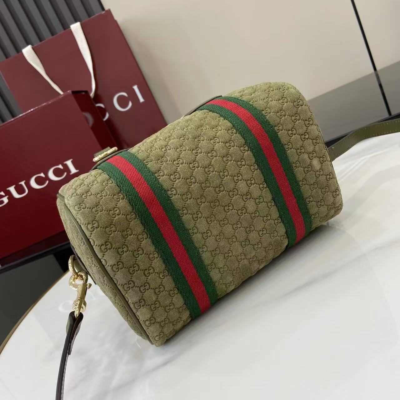 [TOP] GUCCI Mini GG  Bag 20 x 13 x 13 cm - Green