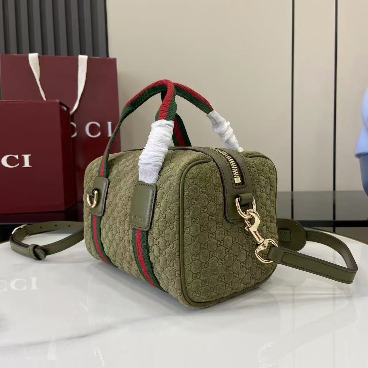 [TOP] GUCCI Mini GG  Bag 20 x 13 x 13 cm - Green