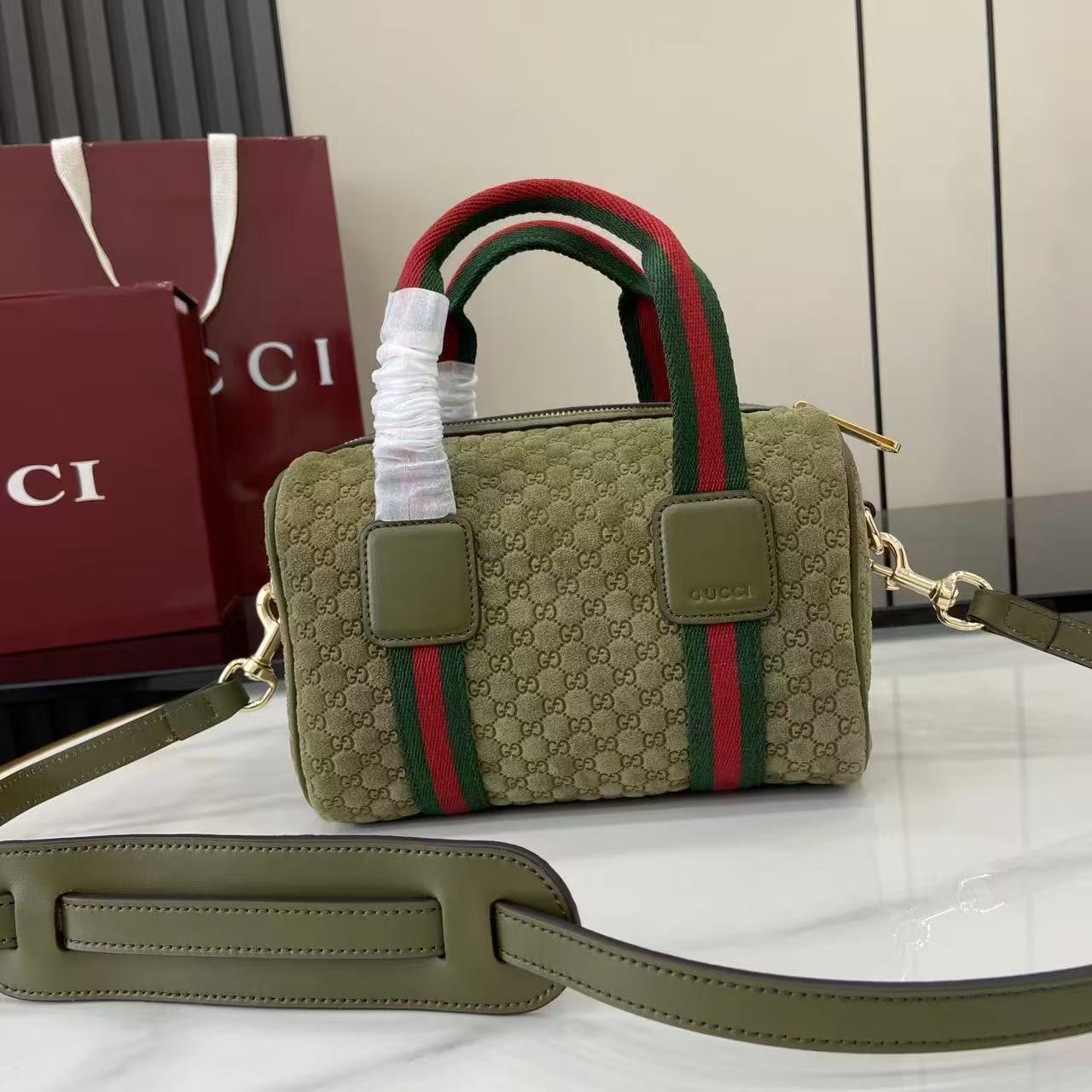 [TOP] GUCCI Mini GG  Bag 20 x 13 x 13 cm - Green