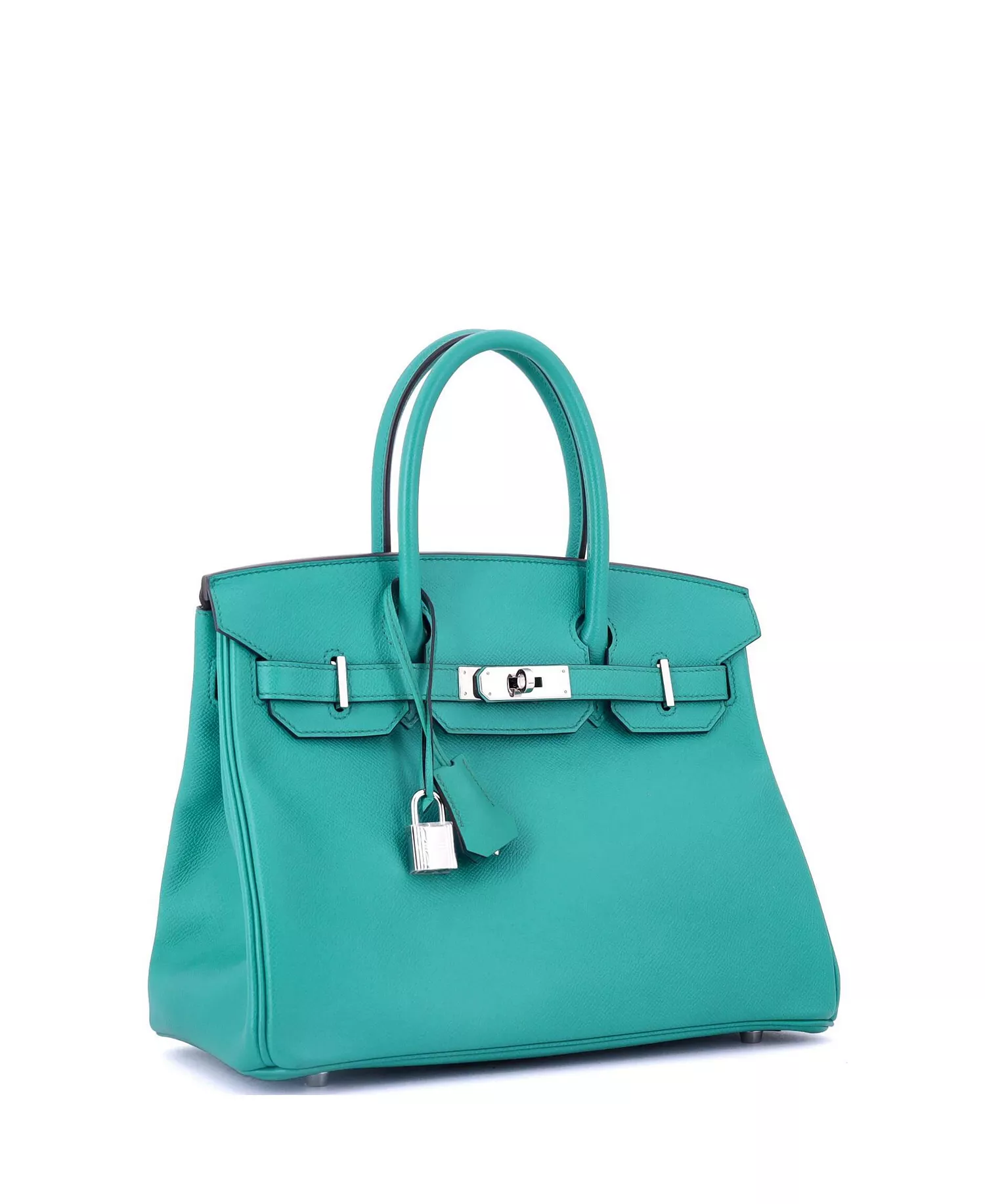 [TOP] HERMES Birkin Epsom Bag 25/30/35/40 cm - Bleu Paon - SHW