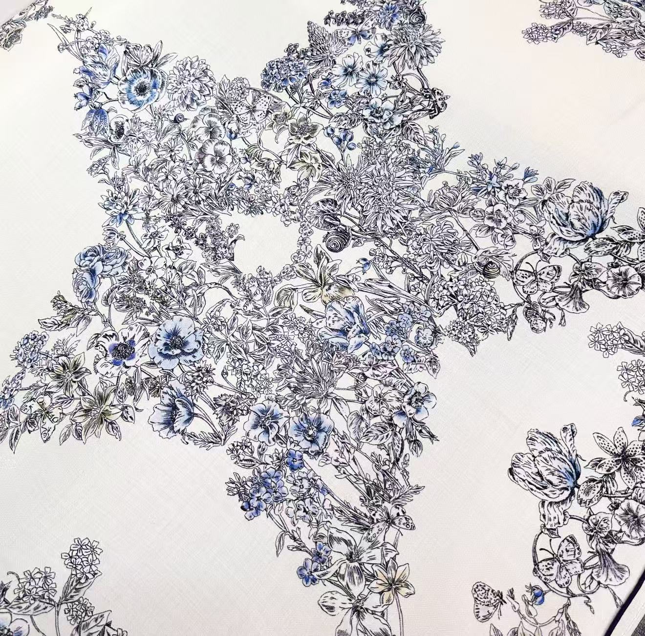 [TOP] Christian Dior Double-sided 70% Cashmere + 30% Silk Velvet Square Scarf 90 x 90 cm - 2 Colours