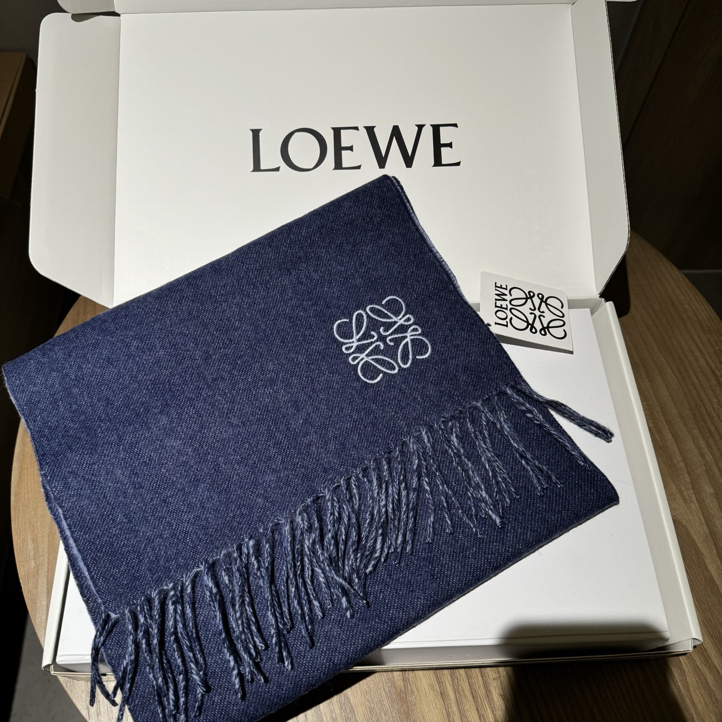 [TOP] LOEWE Wool Scarf 35x190cm - Blue