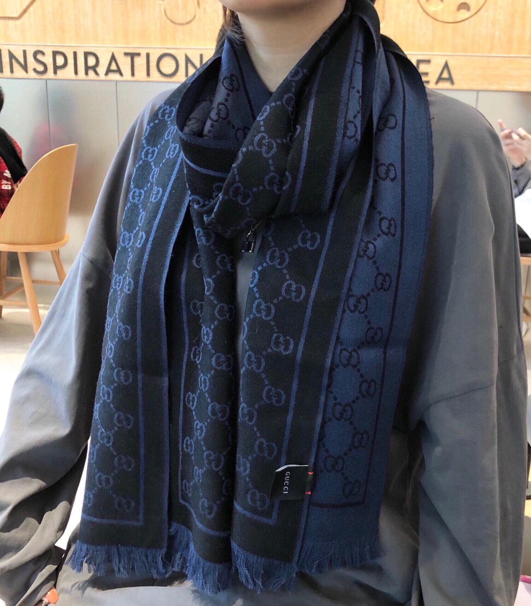 [TOP] GUCCI Cashmere Scarf 45×190cm - 2 Colors