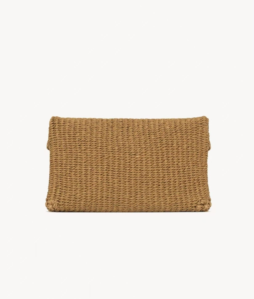 [TOP] Yves Saint Laurent YSL Le Woven Envelope Clutch Bag 29.5×18×4.5cm - Brown