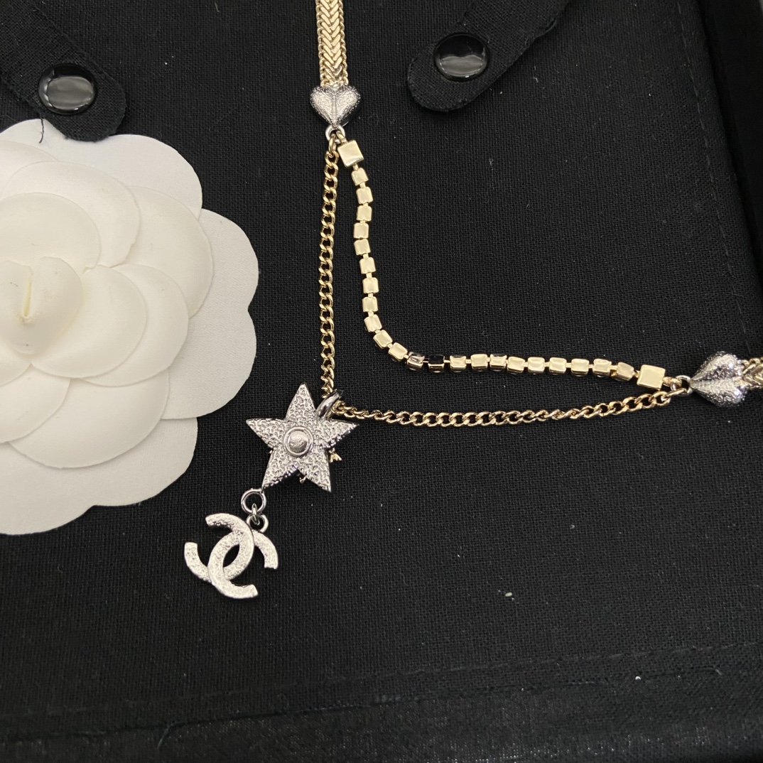 [TOP] CHANEL CC Necklace - Gold