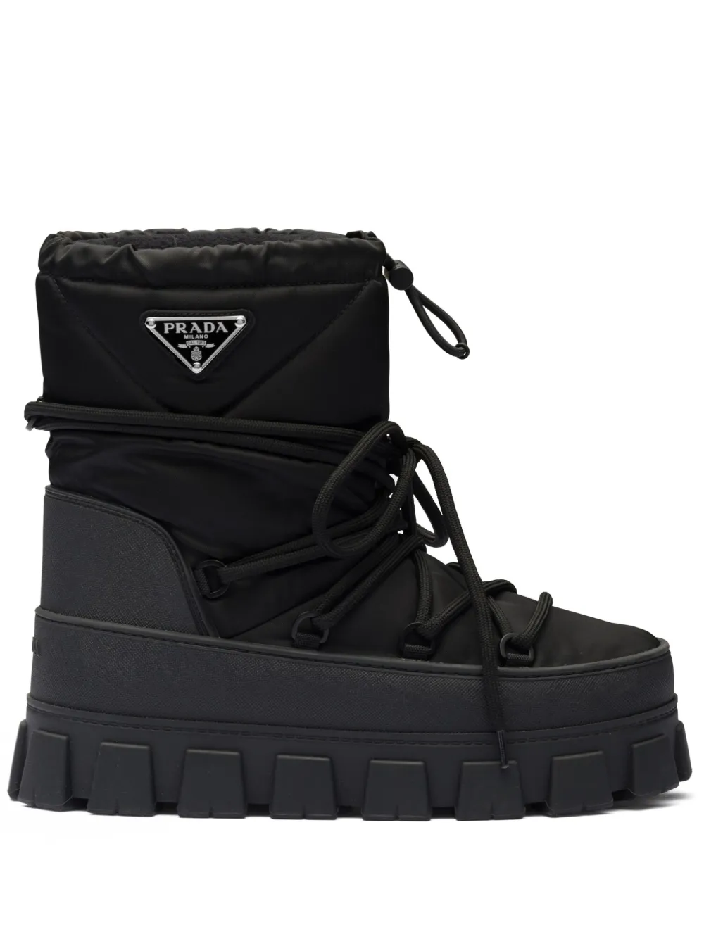 [TOP] PRADA Logo Boots - Black