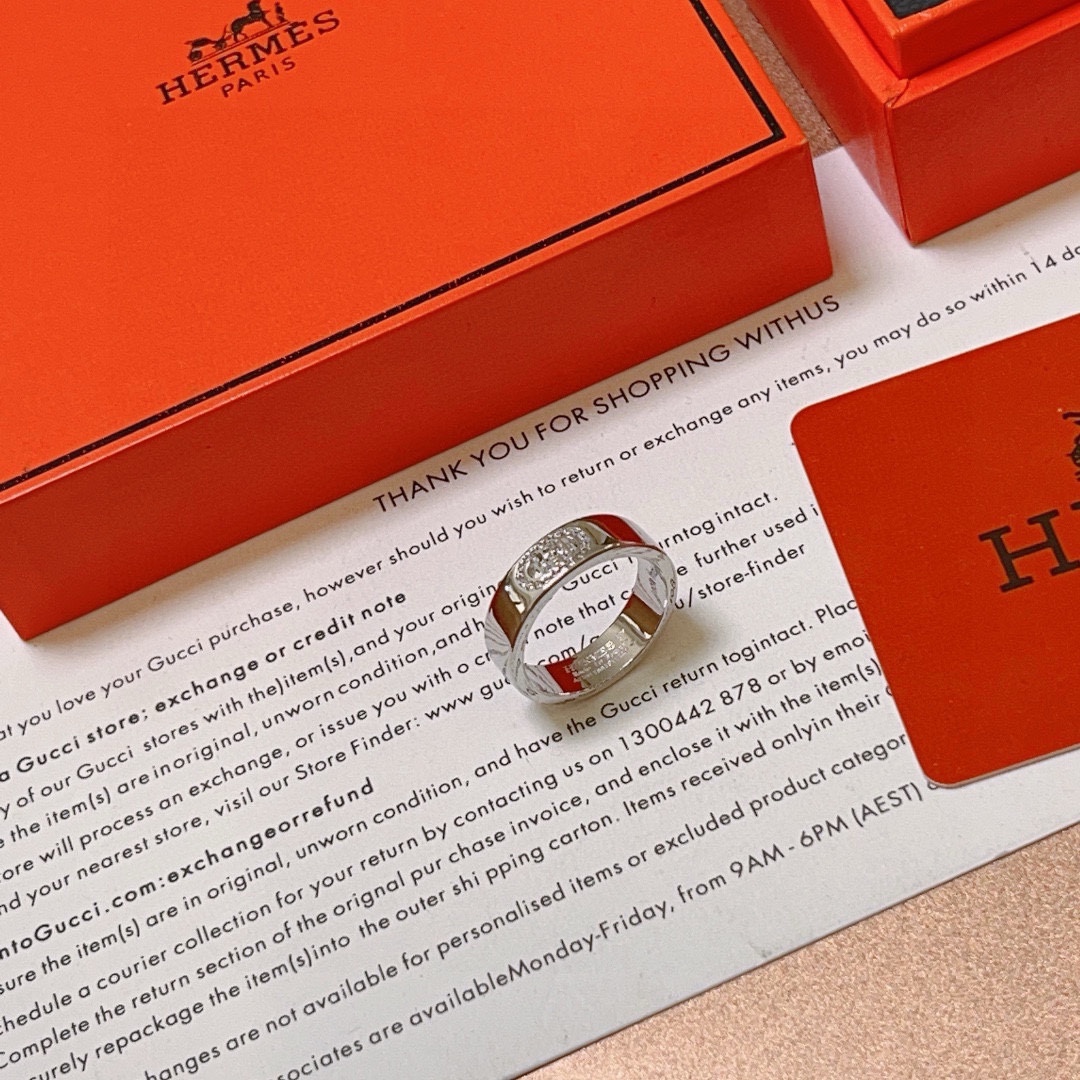 [TOP] HERMES Rings - Sliver