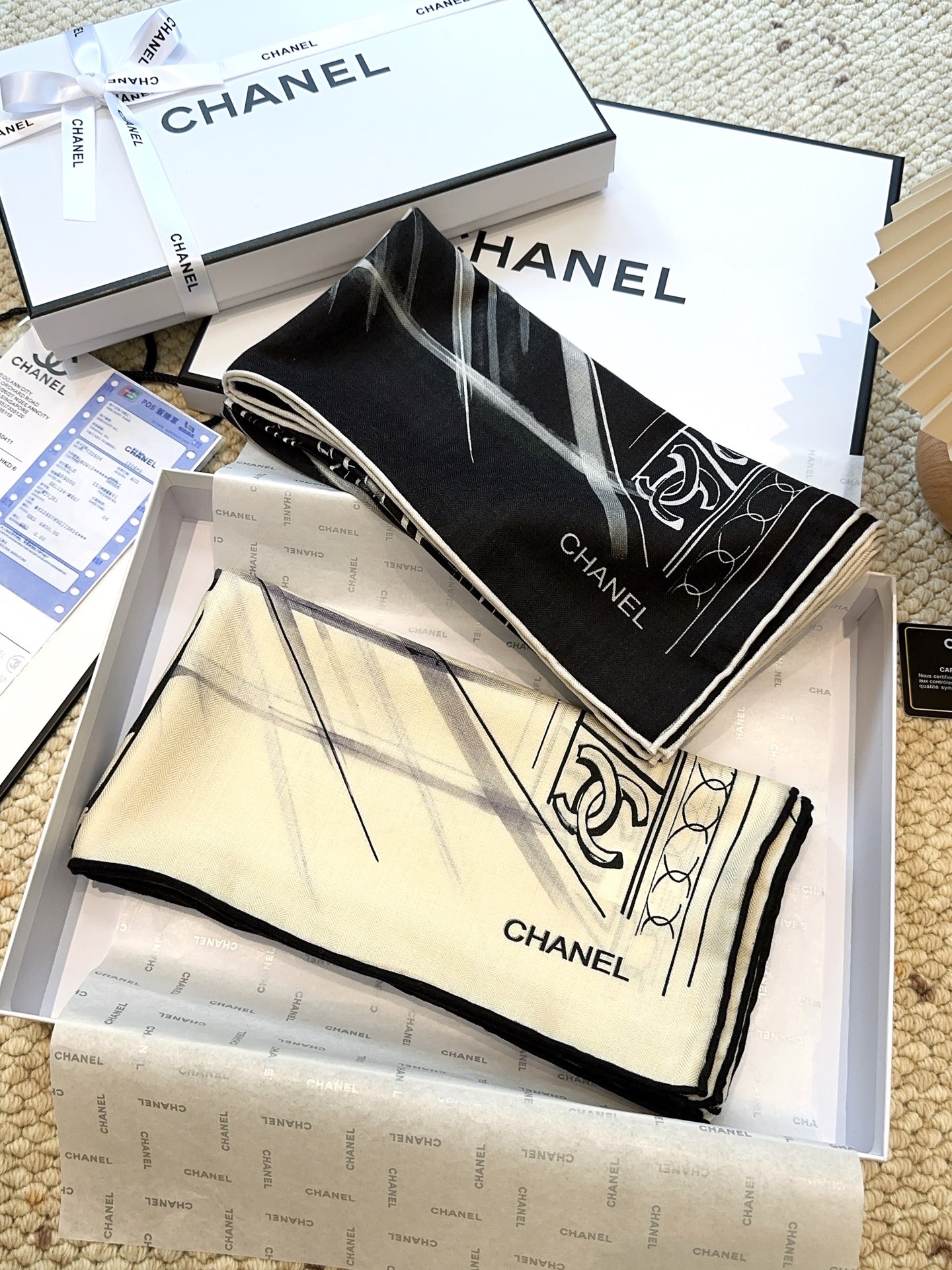 [TOP] CHANEL CC Scarf 140x140cm - 2 Color