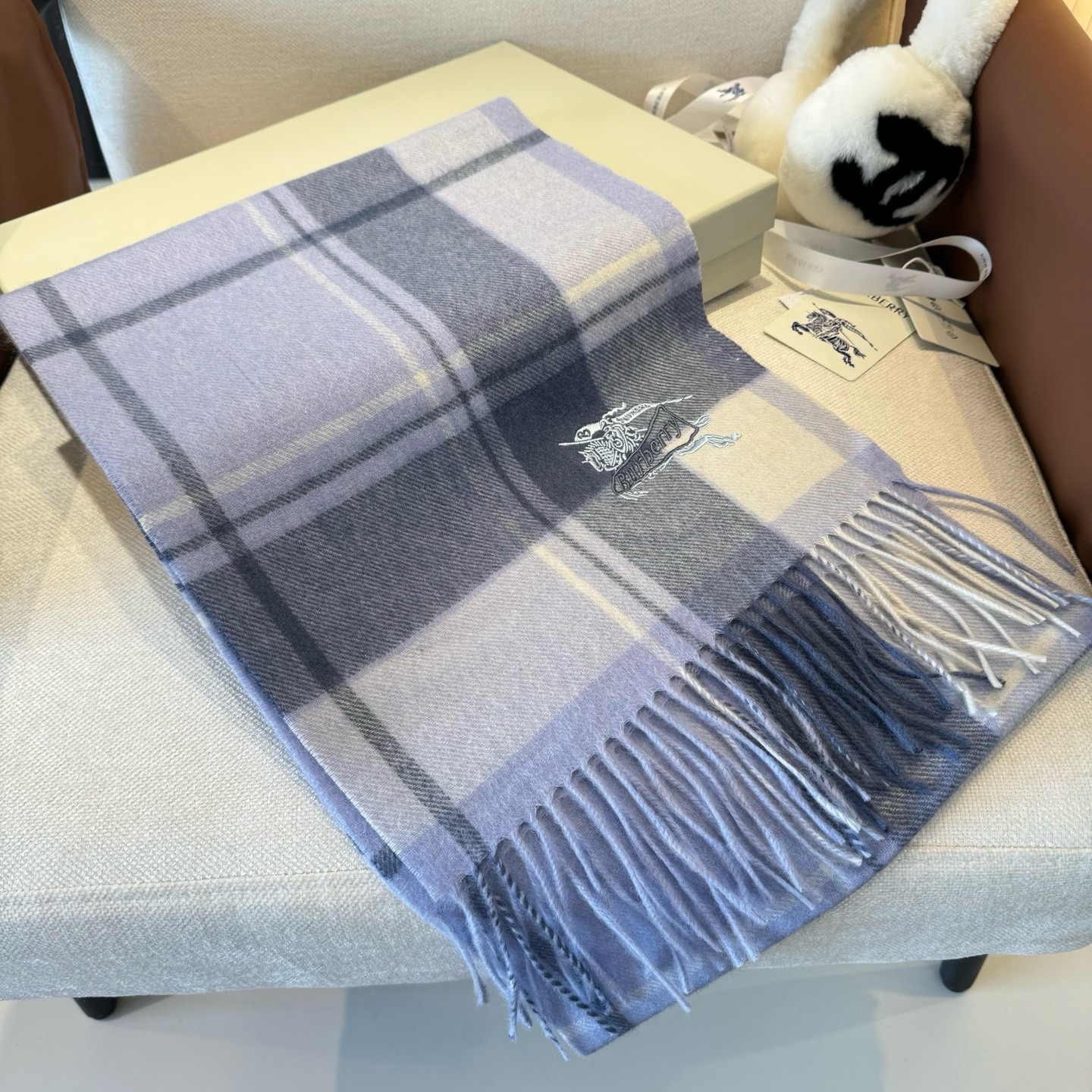 [TOP] BURBERRY Cashmere Scarf 200x30cm  - 3 Colors